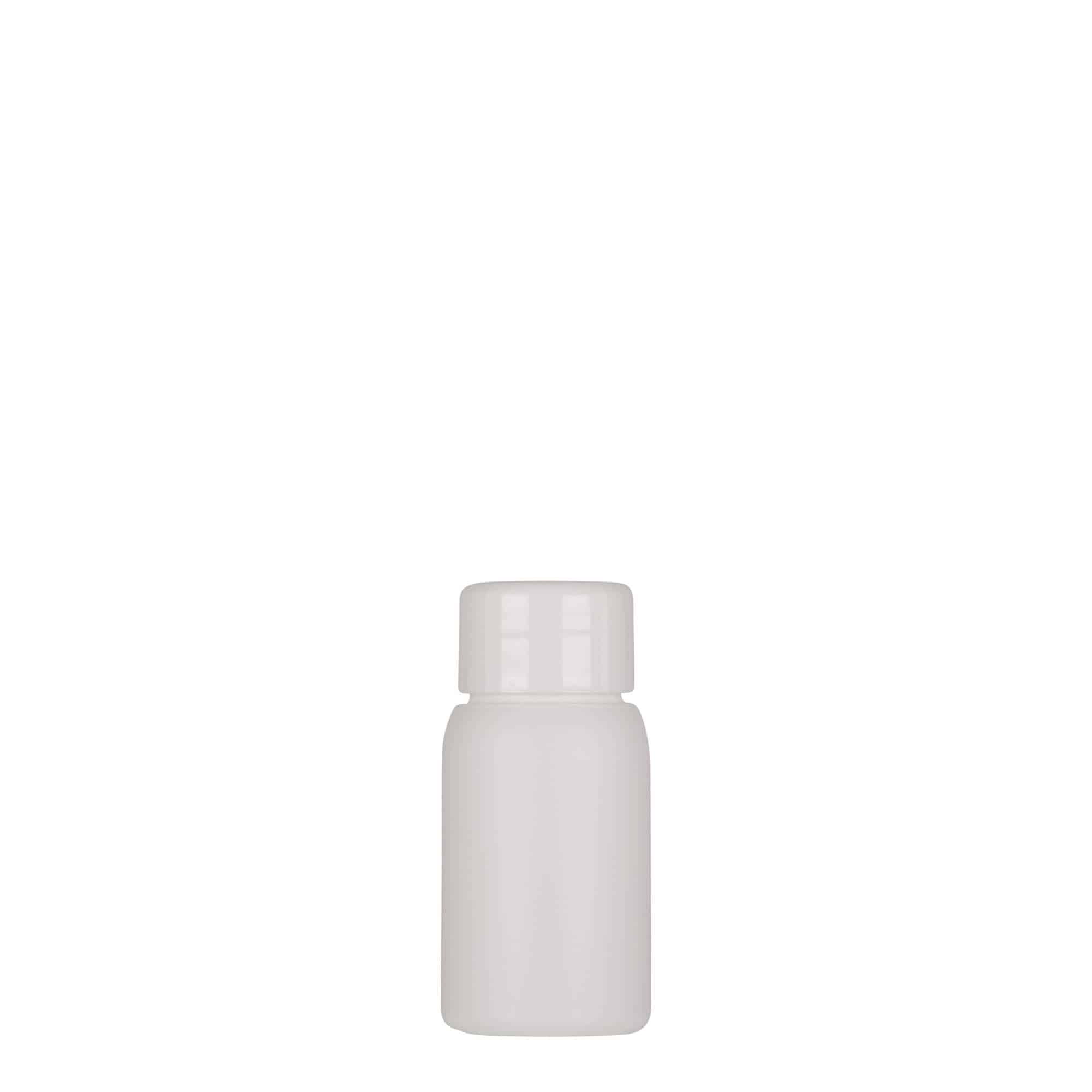 30 ml plastflaske 'Tuffy', HDPE, hvit, åpning: 24/410