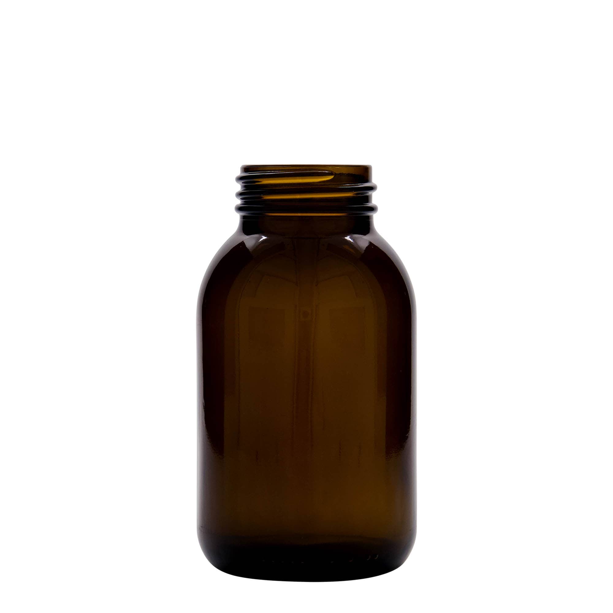 500 ml bredhalsglass, brunt, åpning: DIN 55