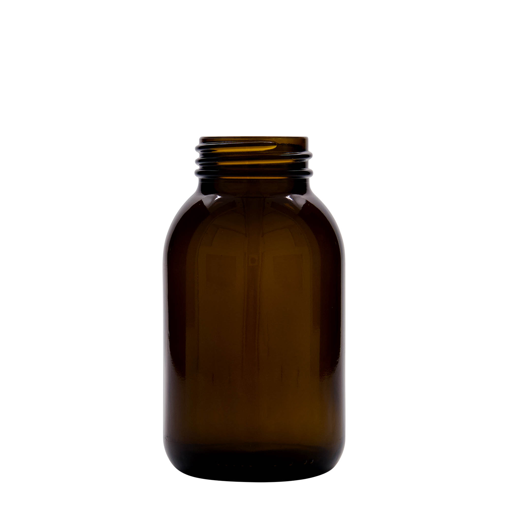 500 ml bredhalsglass, brunt, åpning: DIN 55