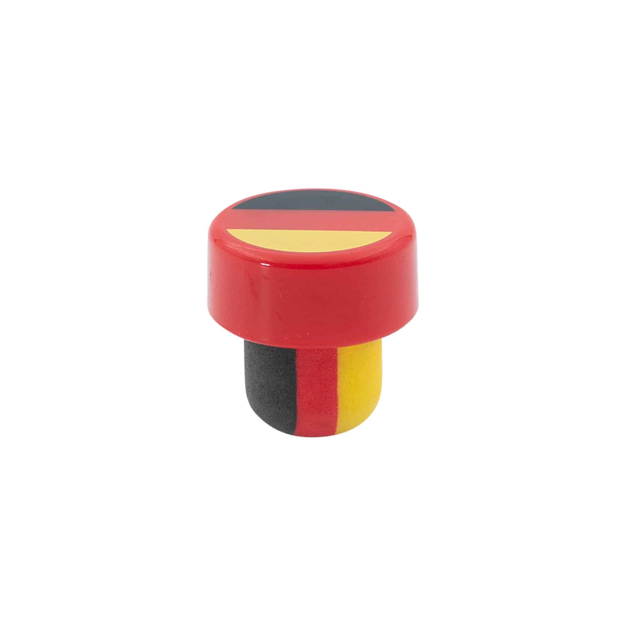 Gripekork 19 mm "Tyskland", plast, flerfarget, for åpning: Kork