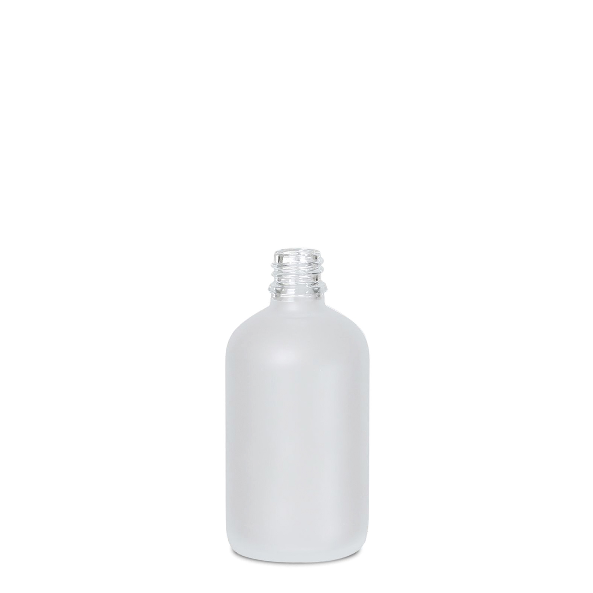100 ml medisinsk flaske, glass, frostet, åpning: DIN 18 100 ml medisinsk flaske, glass, frostet, åpning: DIN 18