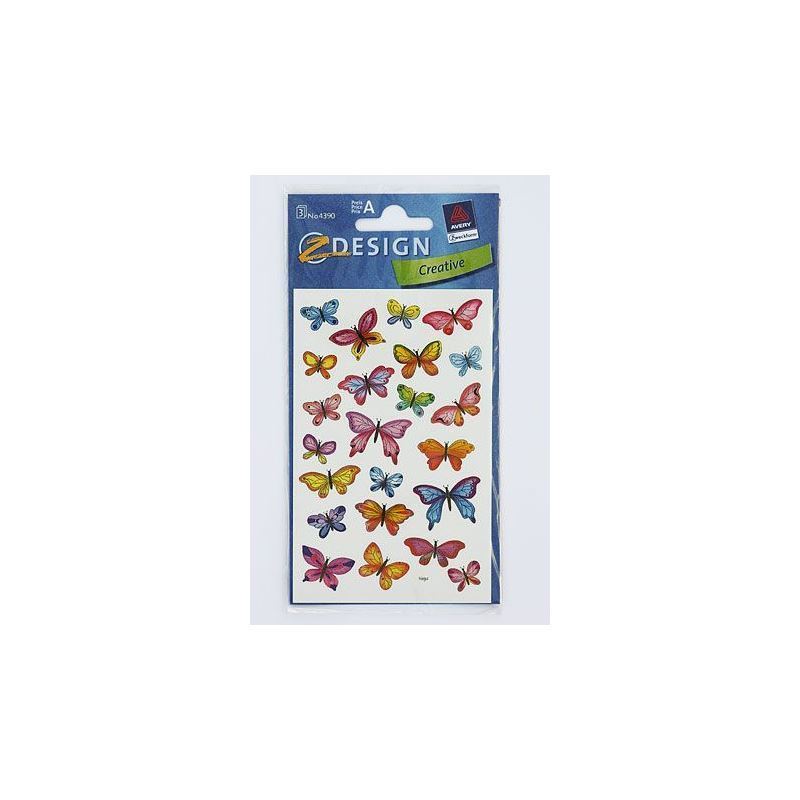 Zweckform klistremerker 'Små sommerfugler', motiv, papir, flerfarget Zweckform klistremerker 'Små sommerfugler', motiv, papir, flerfarget