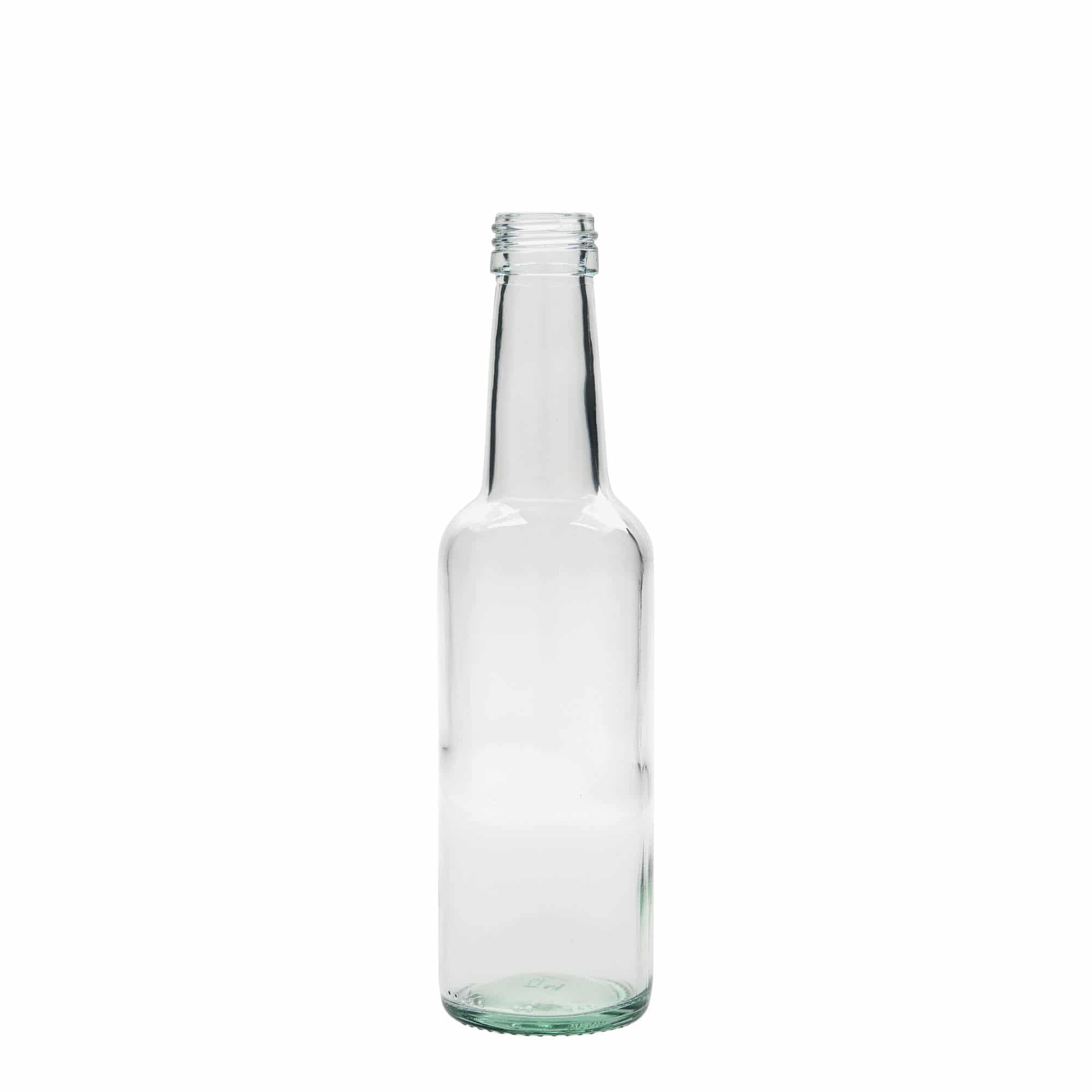 250 ml glassflaske med rett hals, åpning: PP 28