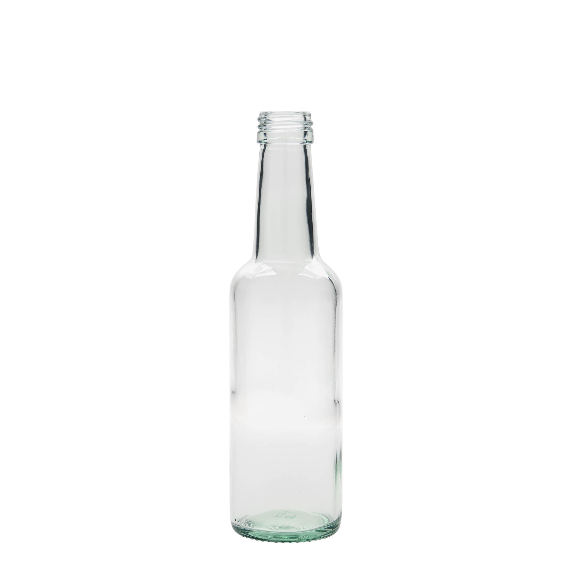250 ml glassflaske med rett hals, åpning: PP 28 250 ml glassflaske med rett hals, åpning: PP 28
