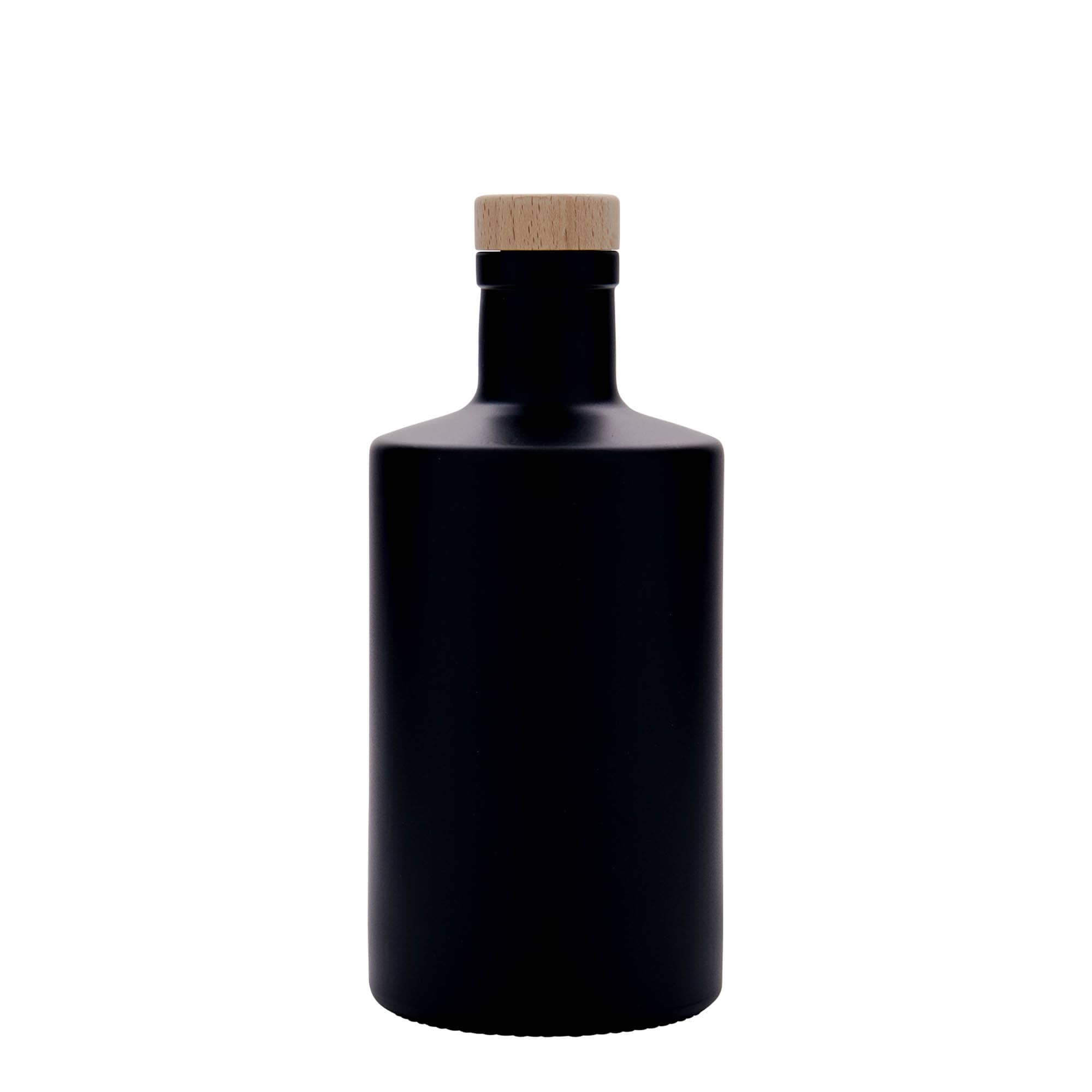 500 ml glassflaske 'Caroline', svart, åpning: kork
