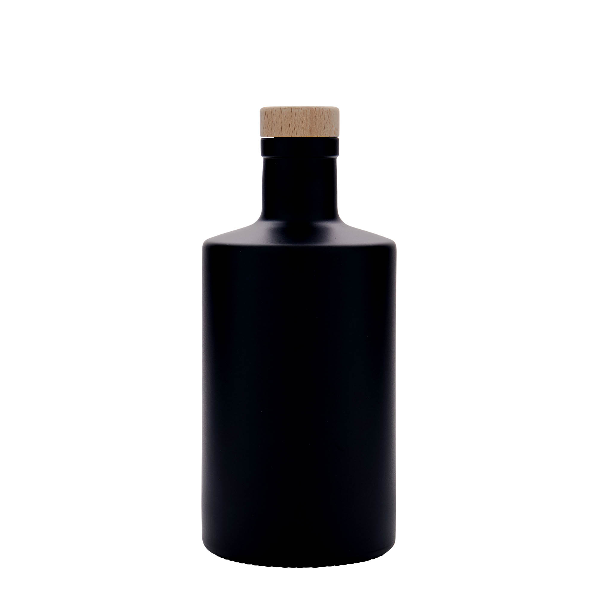 500 ml glassflaske 'Caroline', svart, åpning: kork