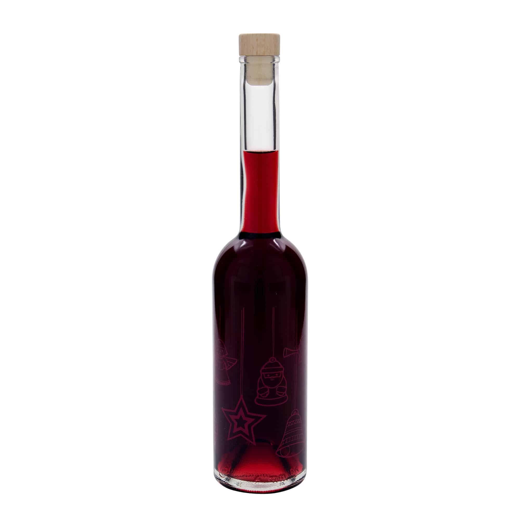 500 ml glassflaske "Opera", motiv: Stjerner, åpning: Kork