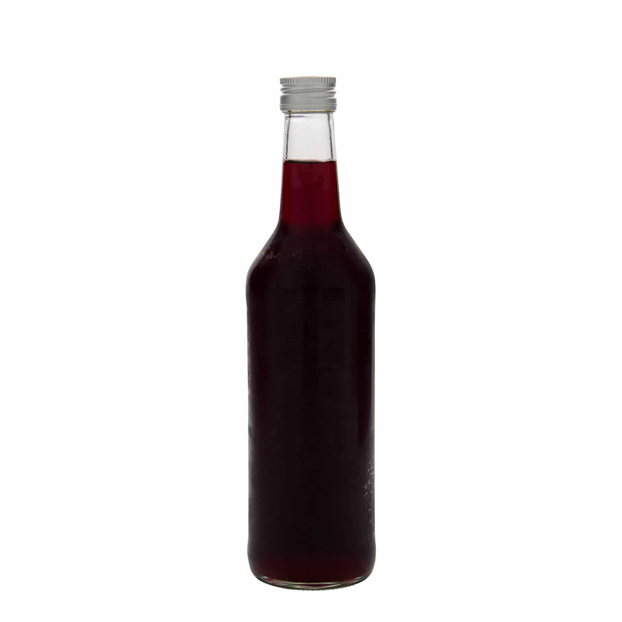 500 ml glassflaske med rett hals, åpning: PP 28