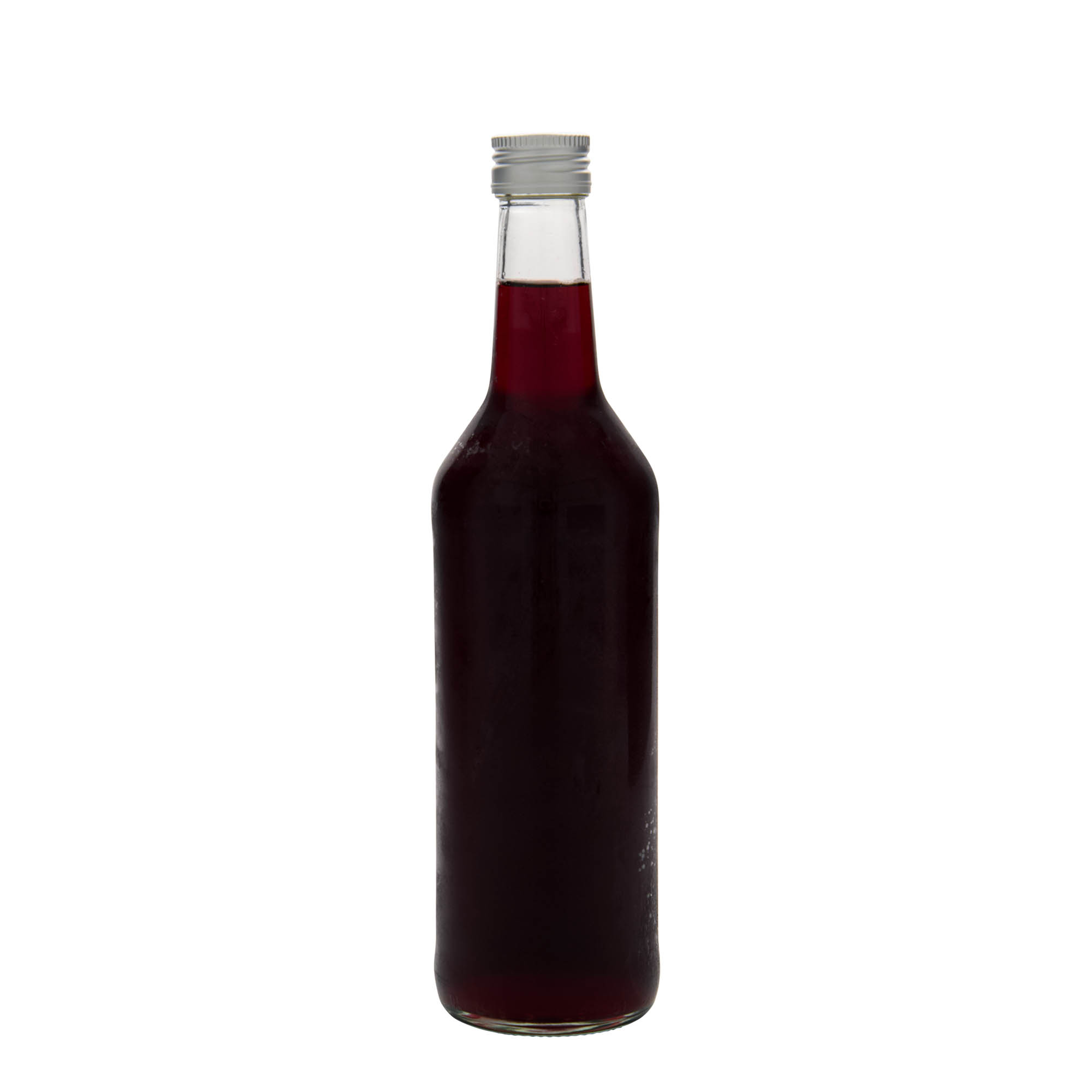 500 ml glassflaske med rett hals, åpning: PP 28 500 ml glassflaske med rett hals, åpning: PP 28