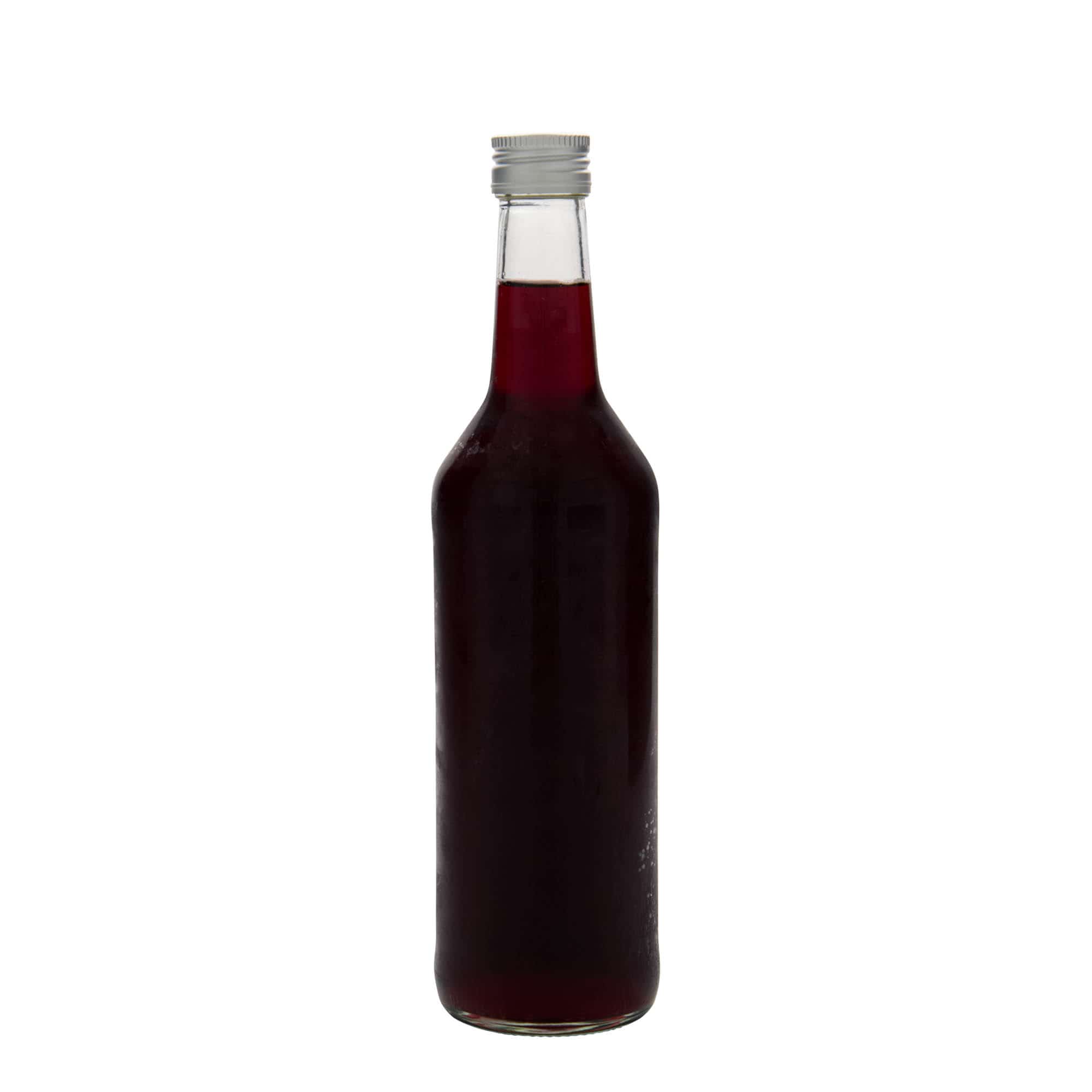 500 ml glassflaske med rett hals, åpning: PP 28