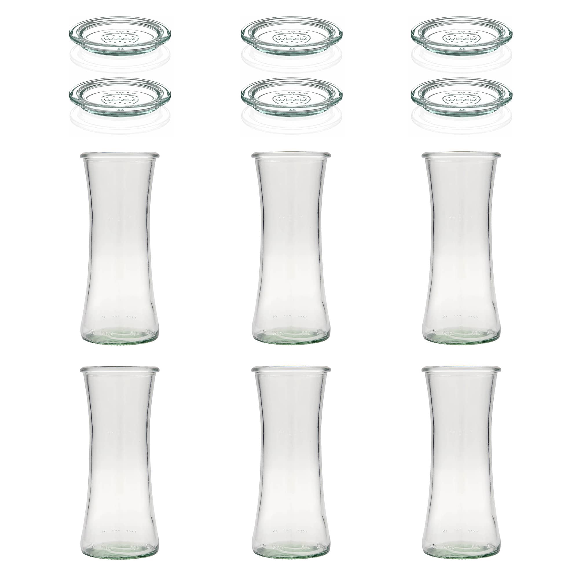 6x 730 ml WECK-gourmetglass med glasslokk RR 80