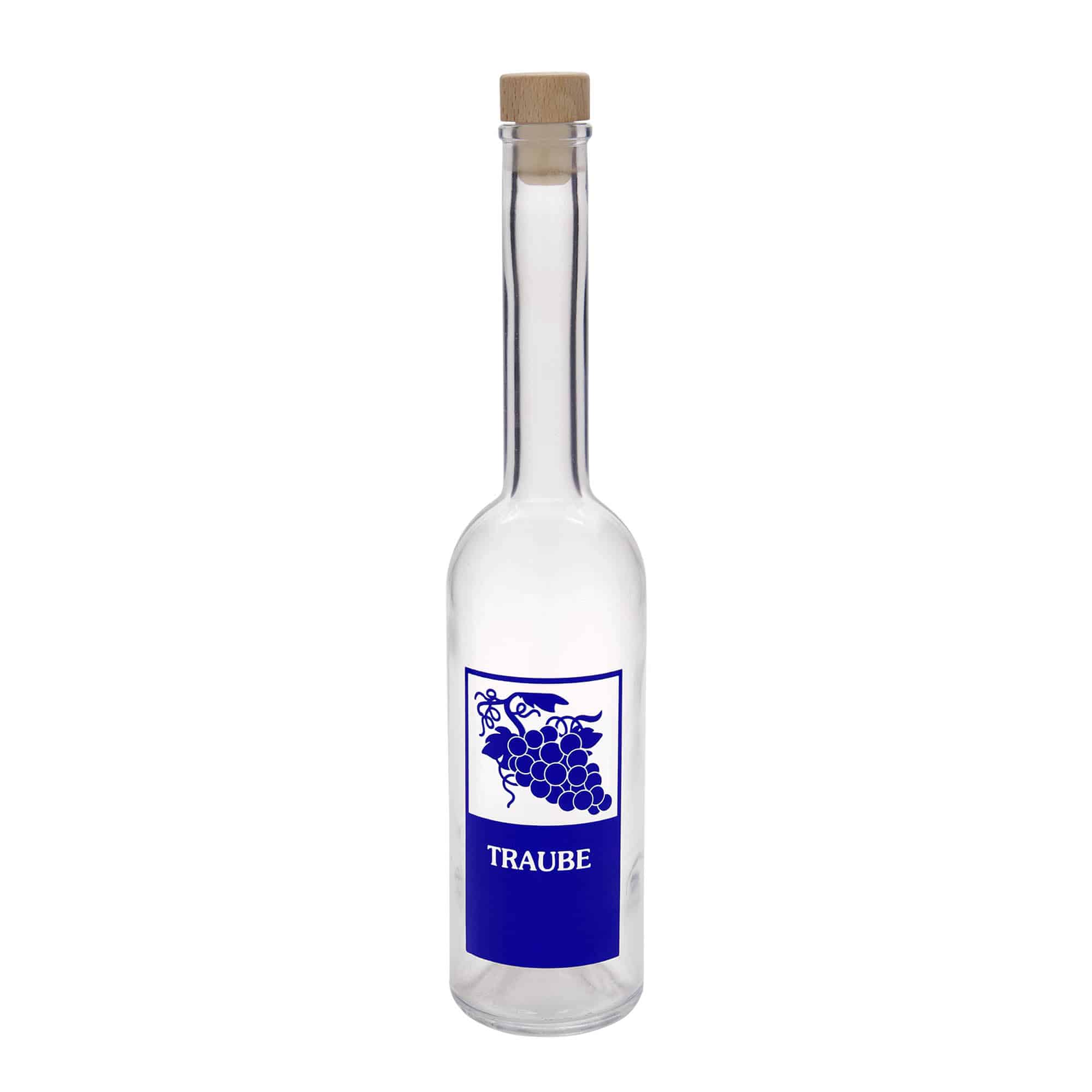 500 ml glassflaske 'Opera', motiv: drue, åpning: kork