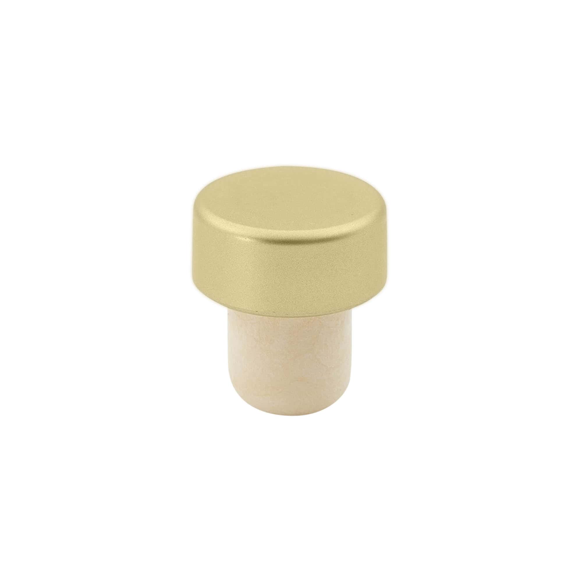 Håndtakskork 19 mm, plast, gull, for åpning: kork