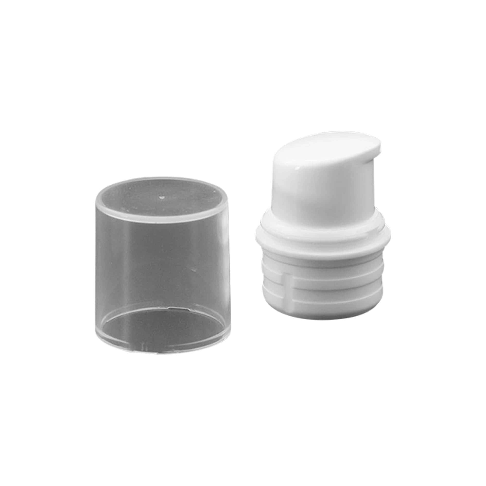 Airless dispenser pumpehode 'Nano', PP-plast, hvit