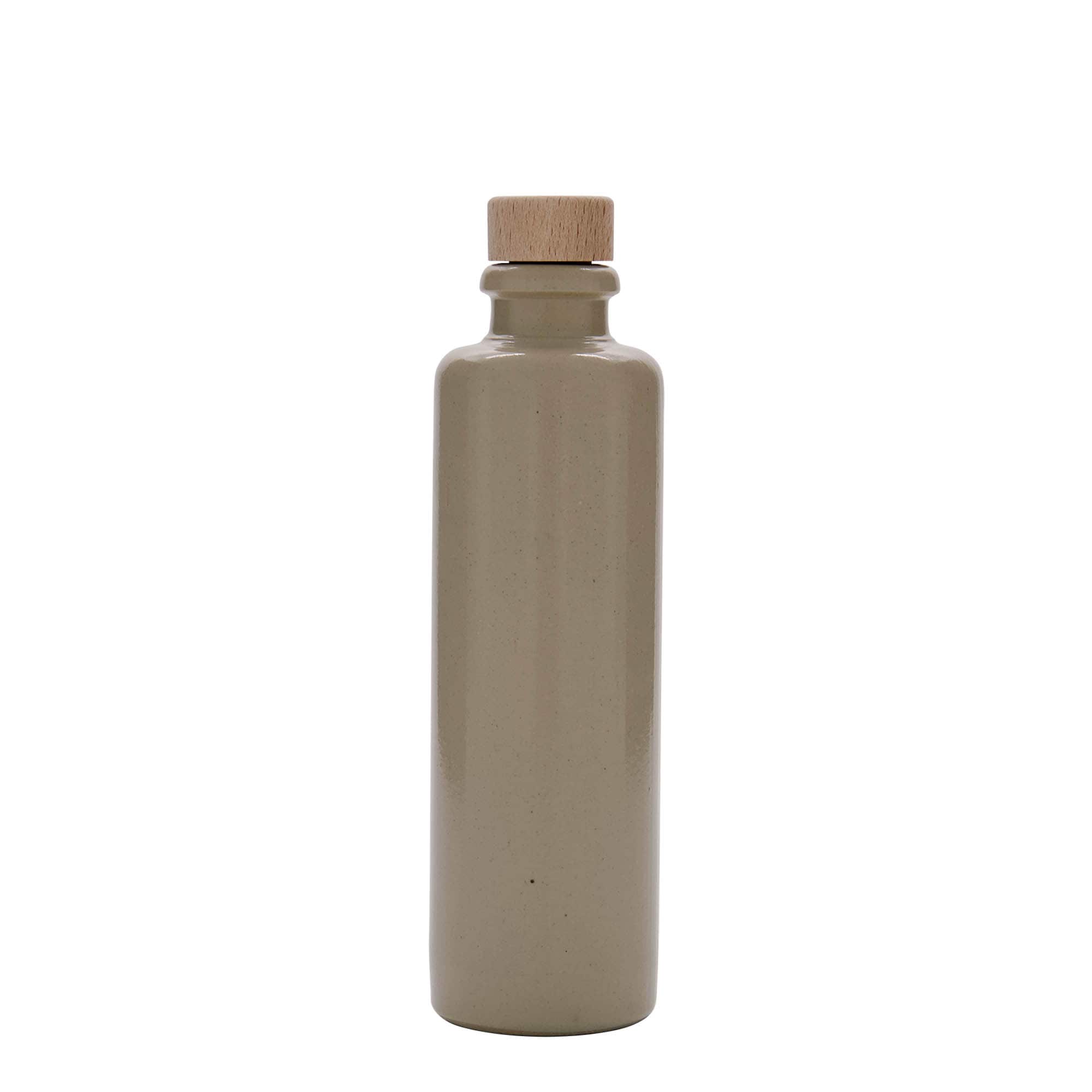 200 ml tonkrukke, steingods, beige, åpning: kork