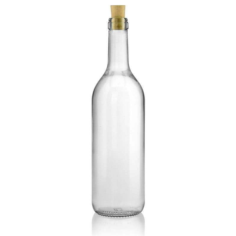 750 ml glassflaske "Bordeaux", åpning: Kork 750 ml glassflaske "Bordeaux", åpning: Kork