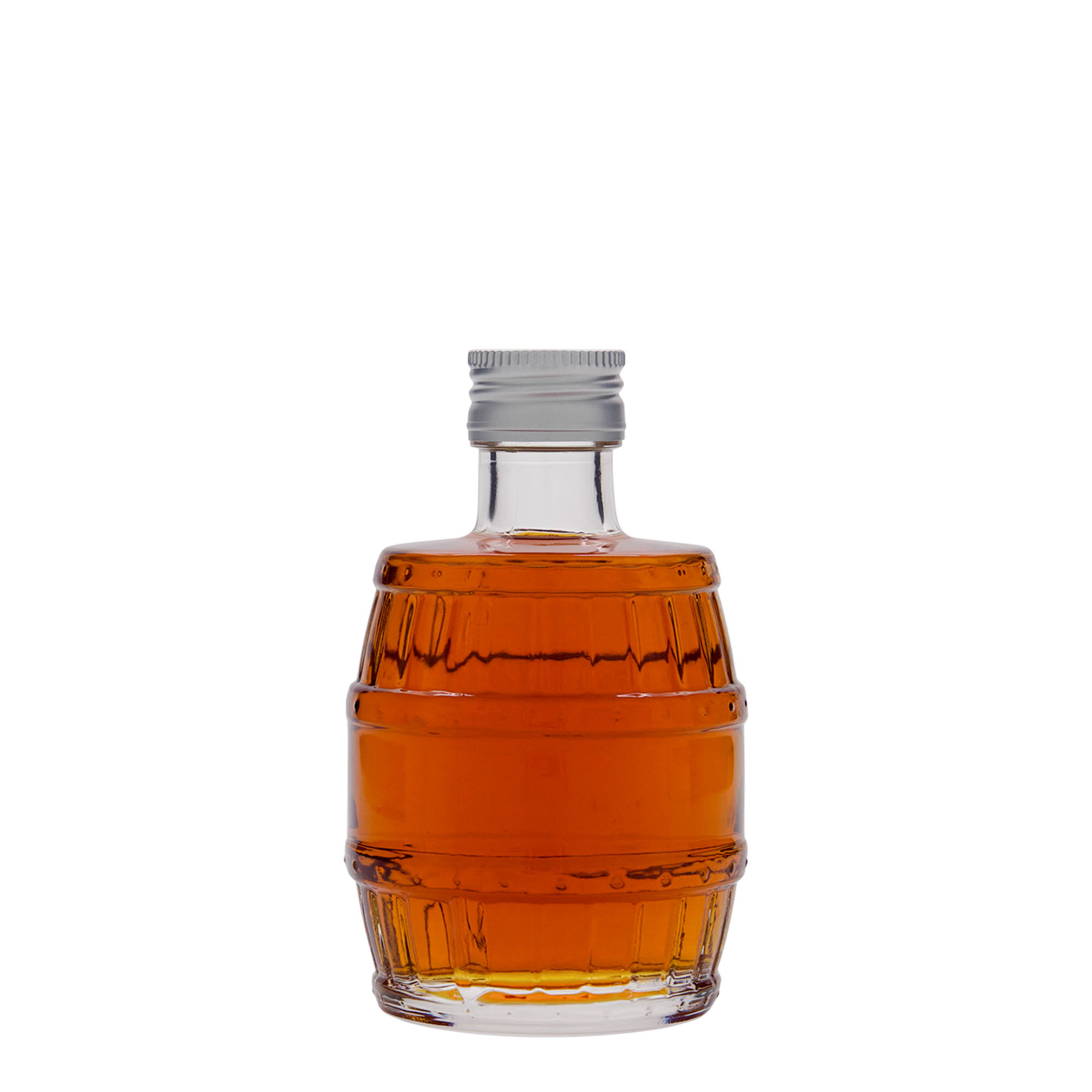 200 ml glassflaske 'Tønne', munn: PP 28
