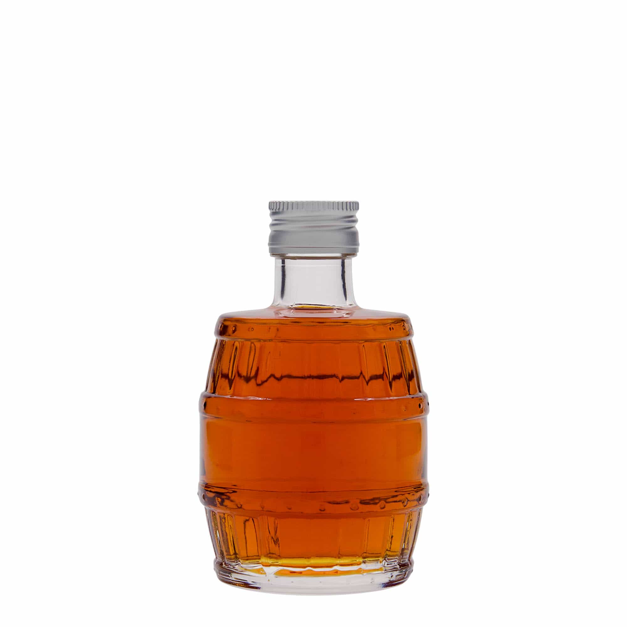 200 ml glassflaske 'Tønne', munn: PP 28