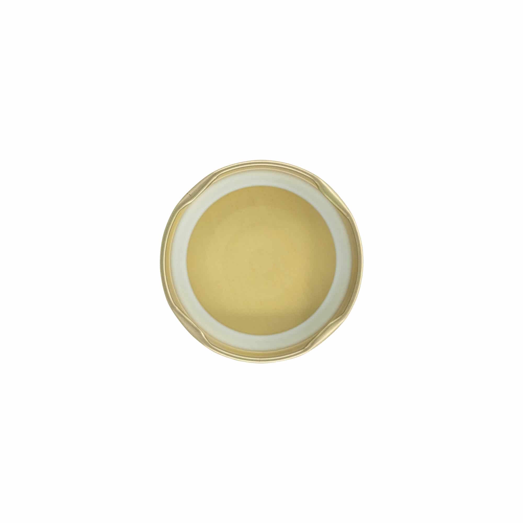 Twist-off-lokk, hvitblekk, gull, for åpning: TO 58