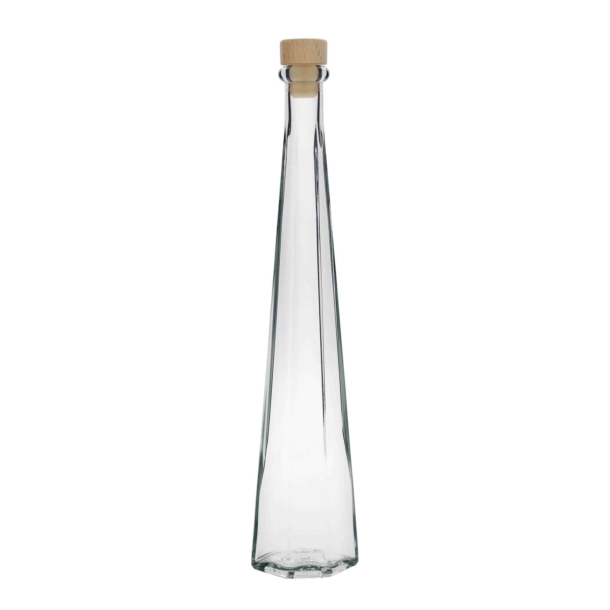 200 ml glassflaske "Dama Sexta", sekskantet, åpning: Kork