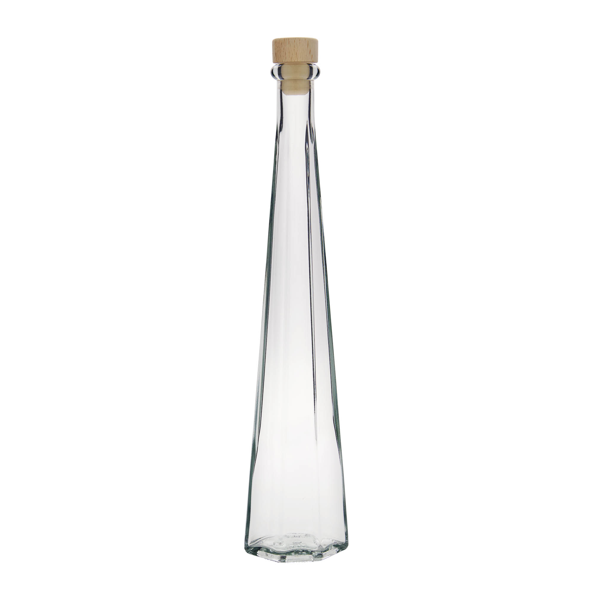 200 ml glassflaske 'Dama Sexta', sekskantet, åpning: kork