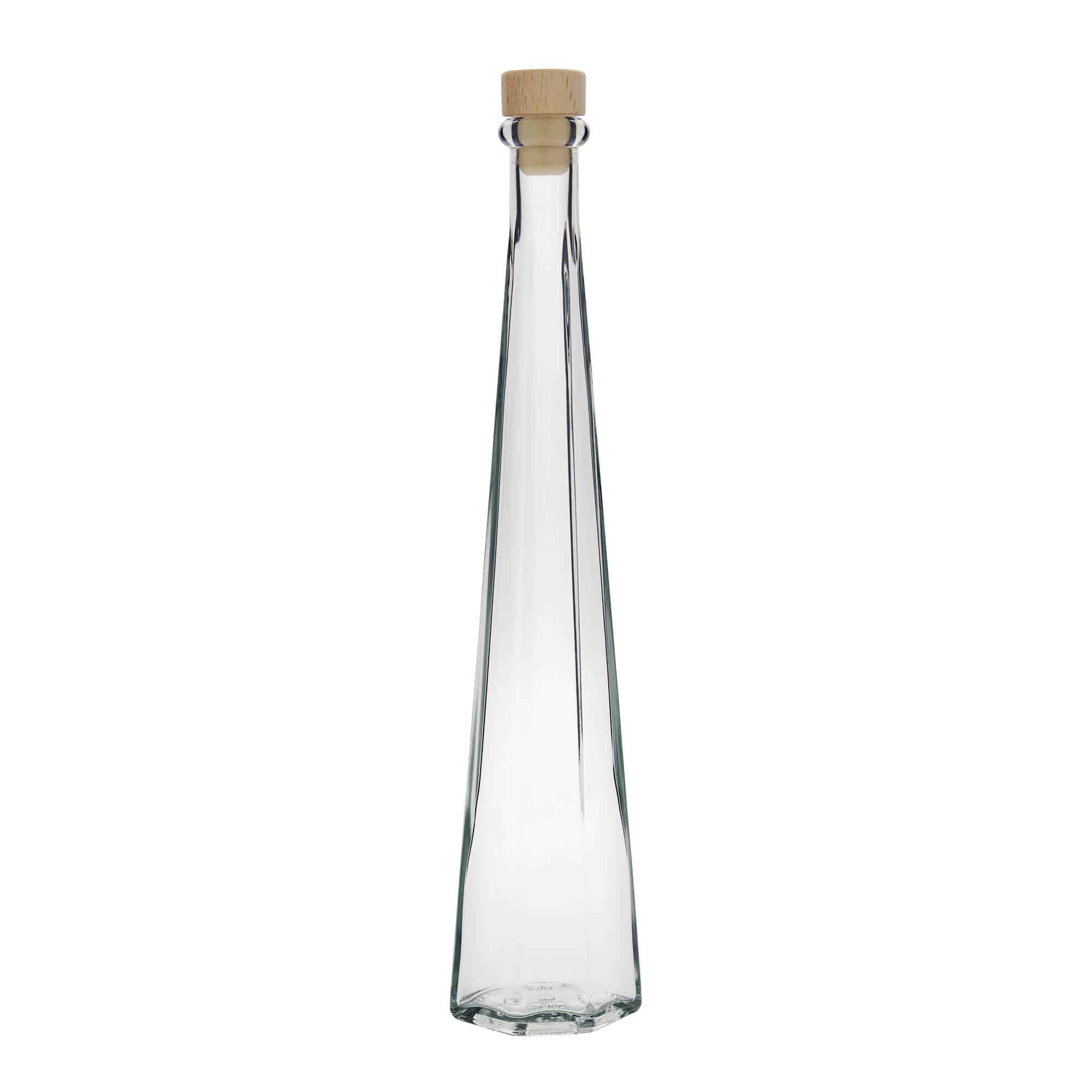 200 ml glassflaske 'Dama Sexta', sekskantet, åpning: kork