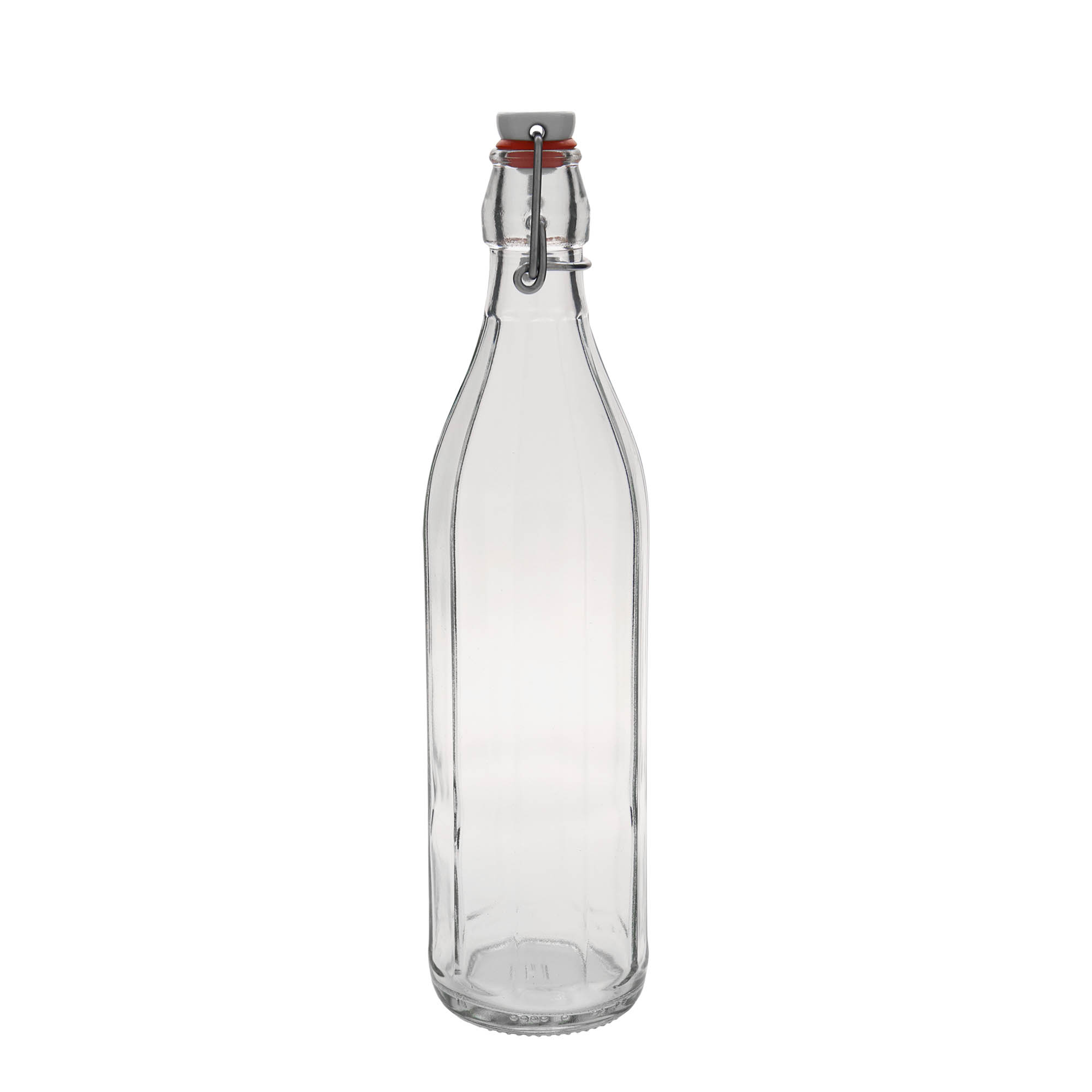 750 ml glassflaske 'Bravo', ti-kantet, åpning: patentlås