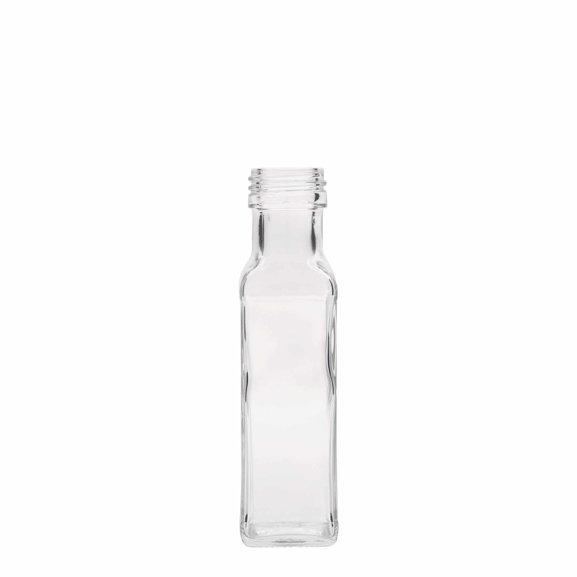 100 ml glassflaske 'Marasca', firkantet, åpning: PP 31,5