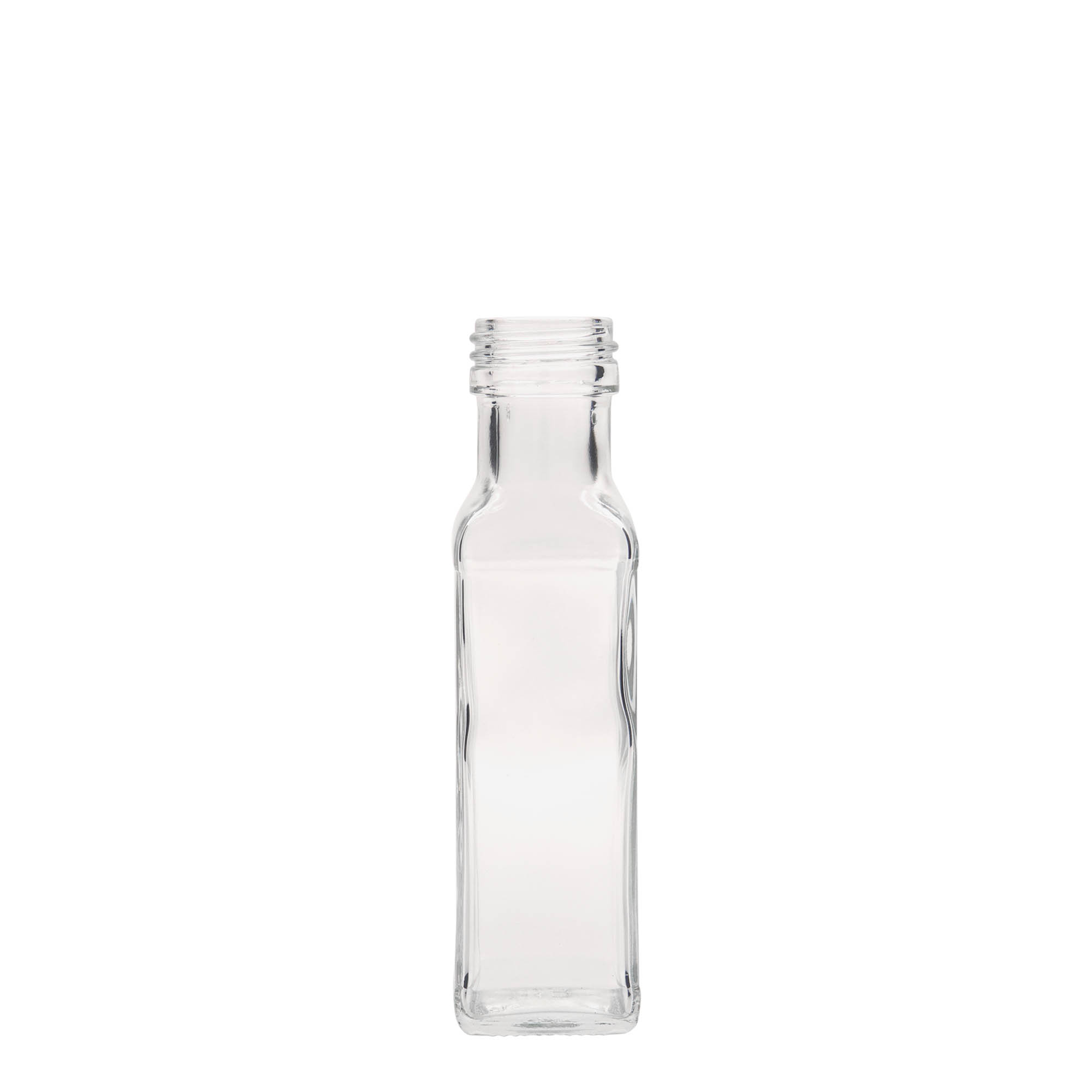 100 ml glassflaske 'Marasca', firkantet, åpning: PP 31,5 100 ml glassflaske 'Marasca', firkantet, åpning: PP 31,5