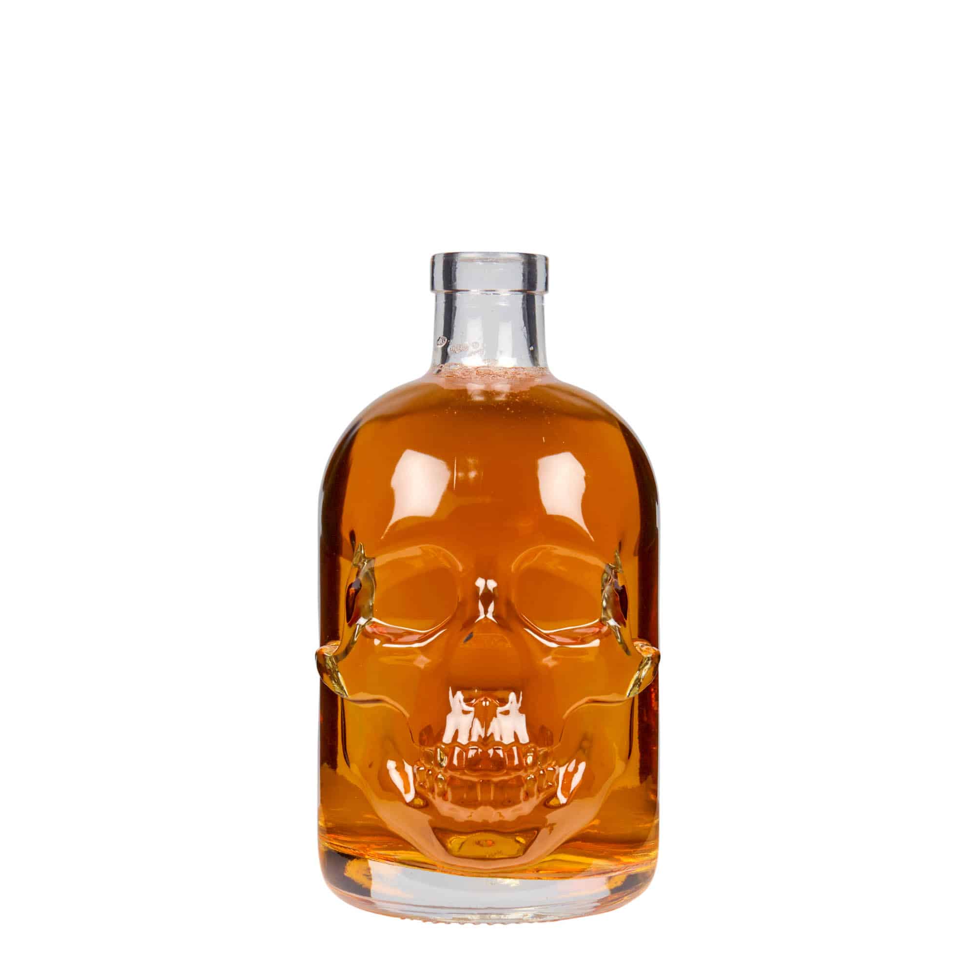 500 ml glassflaske "Hodeskalle", åpning: Kork