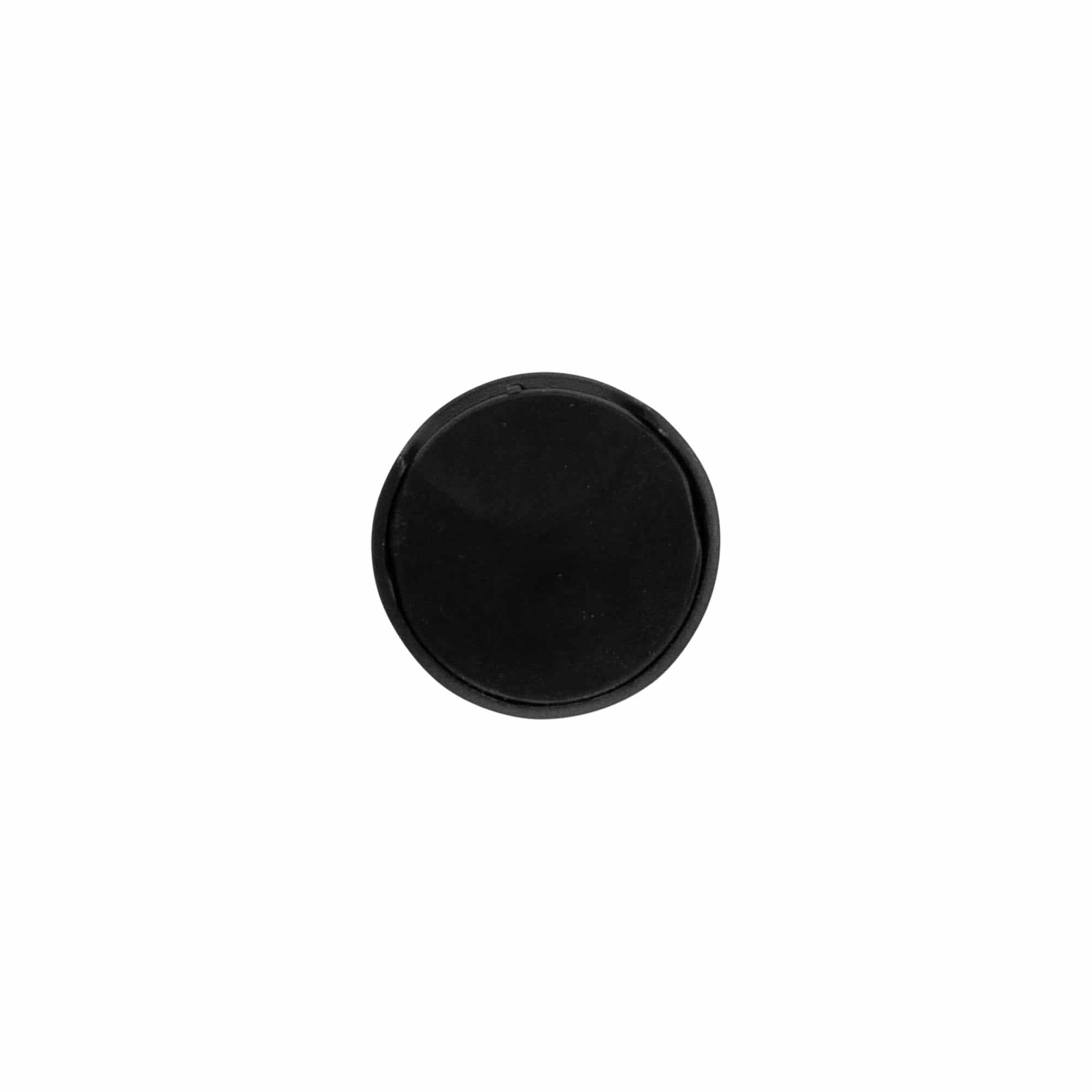 Skrulokk Disc Top, PP-plast, svart, for åpning: 24/410