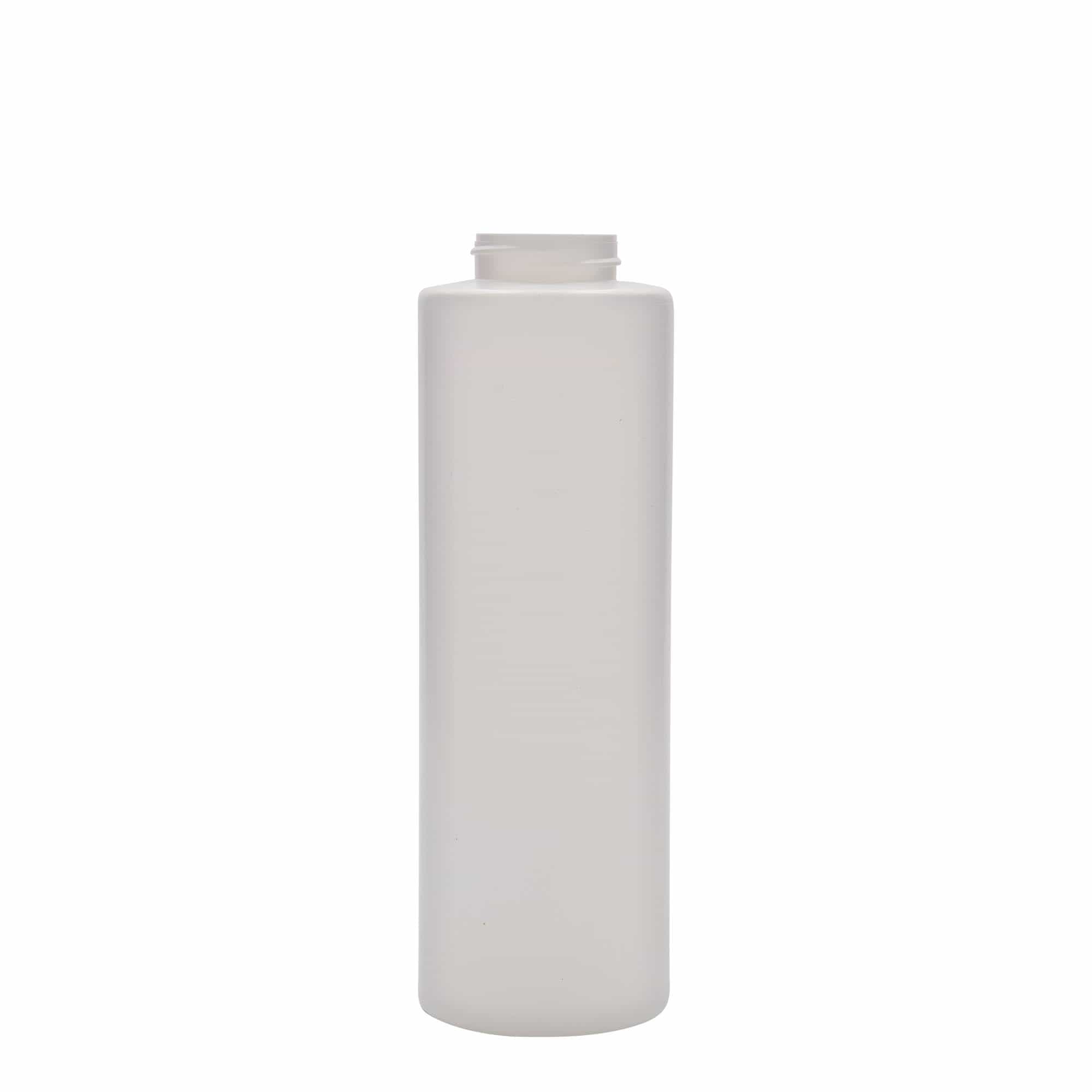 500 ml sausflaske, LDPE-plast, hvit, åpning: 38/400