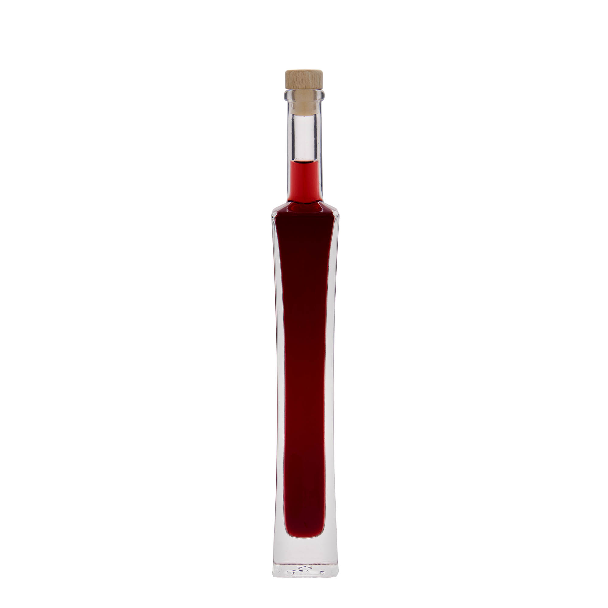 100 ml glassflaske 'Koko', kvadratisk, åpning: kork 100 ml glassflaske 'Koko', kvadratisk, åpning: kork