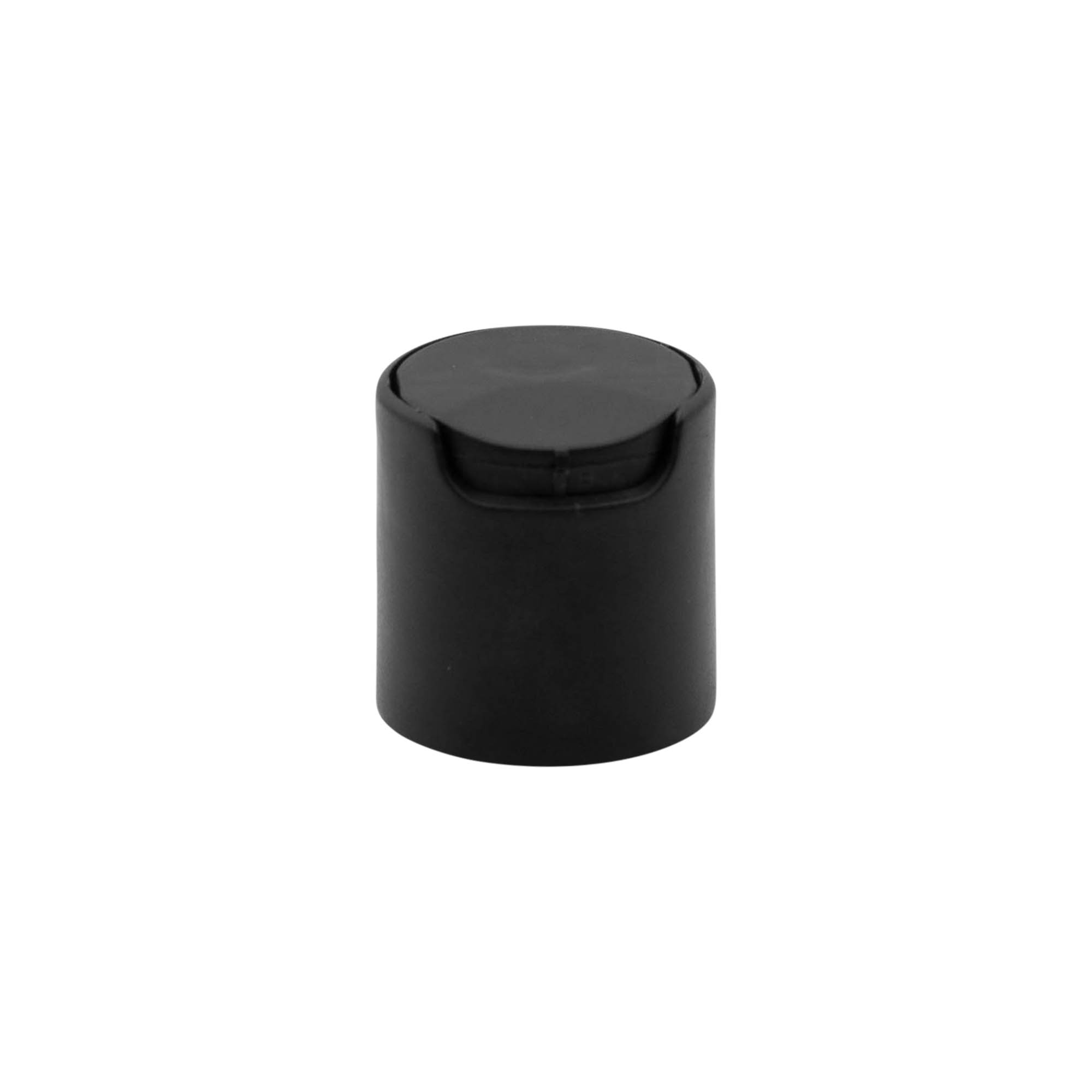 Skrukork Disc Top, PP-plast, svart, for åpning: 24/410