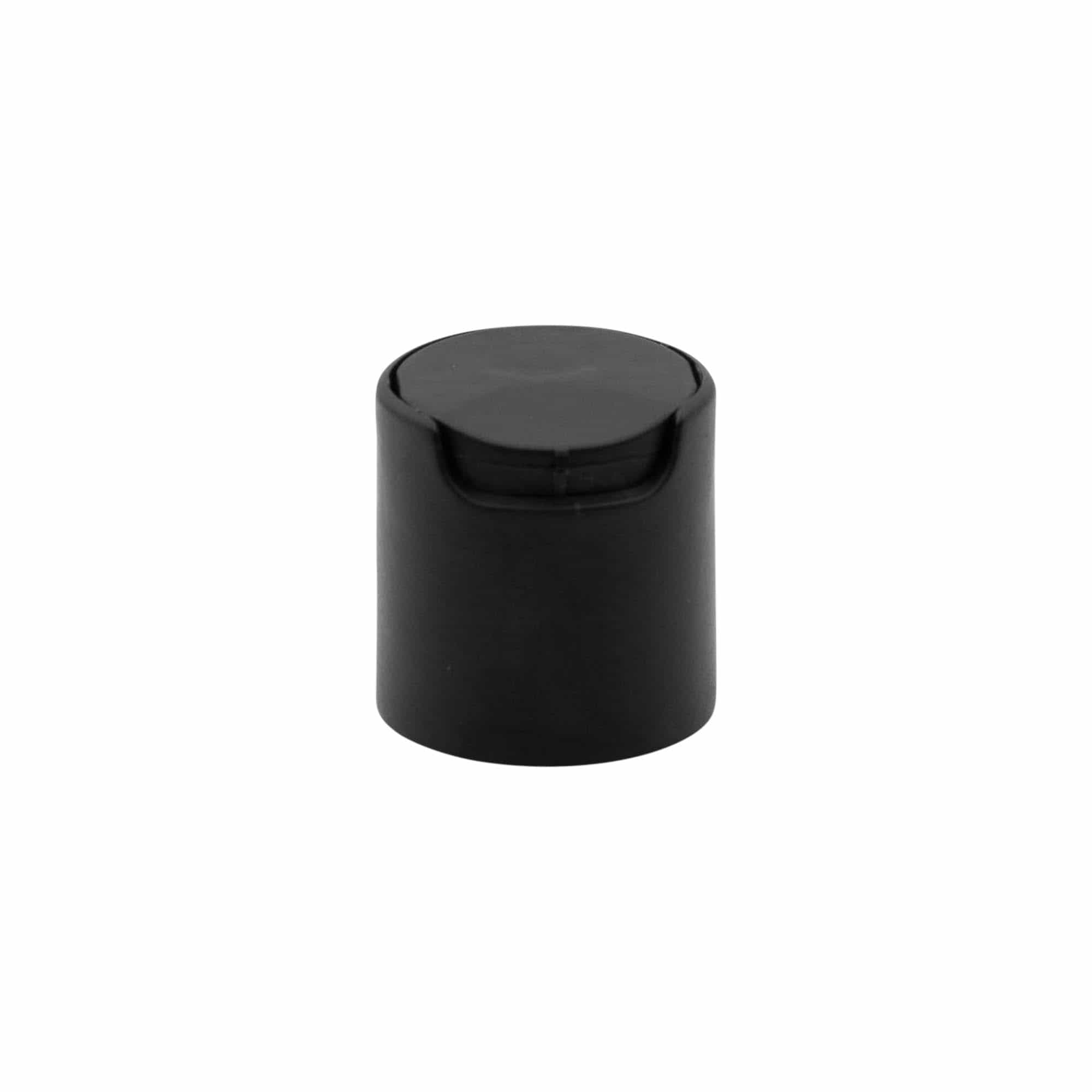 Skrukork Disc Top, PP-plast, svart, for åpning: 24/410