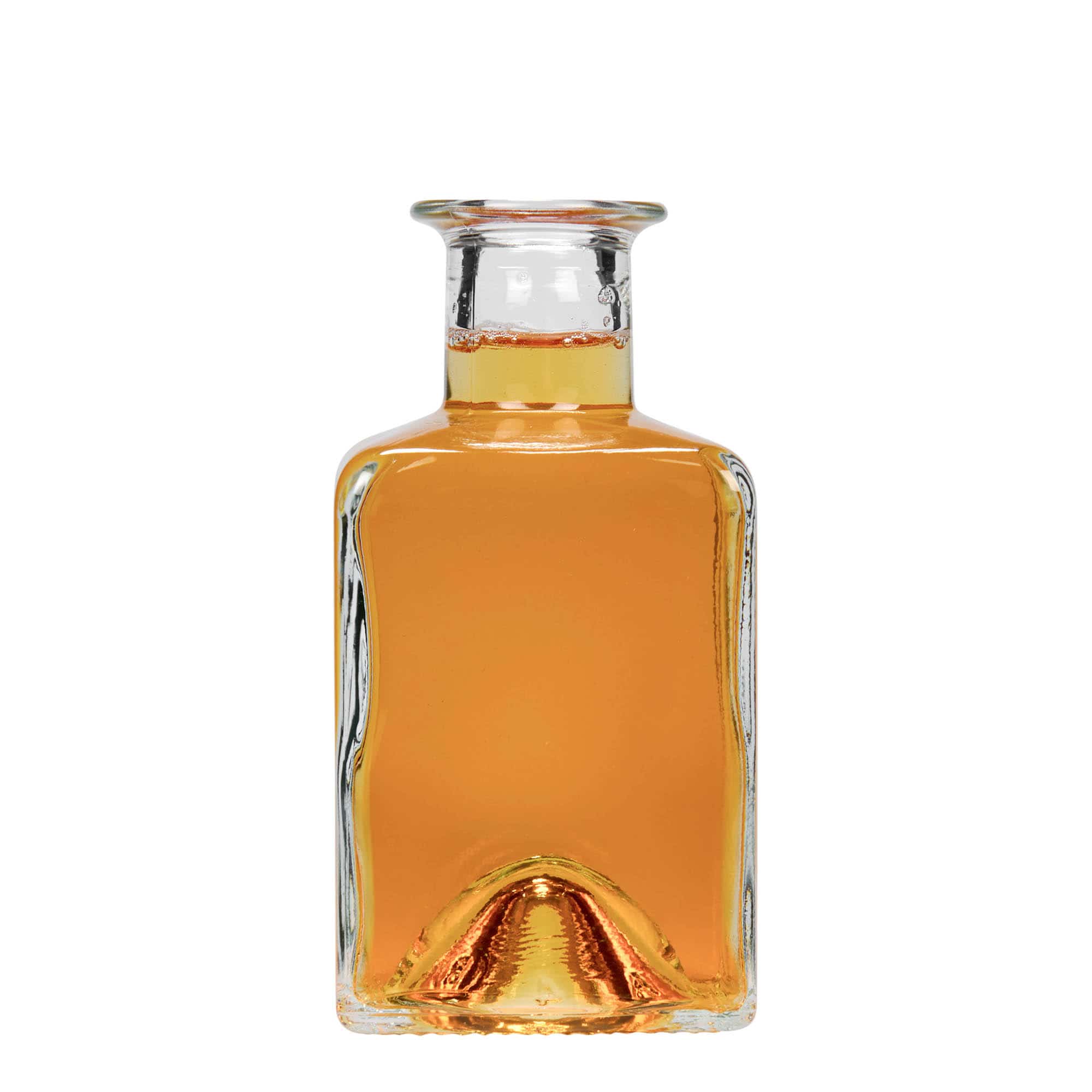 200 ml glassflaske "Kubica", kvadratisk, åpning: Kork
