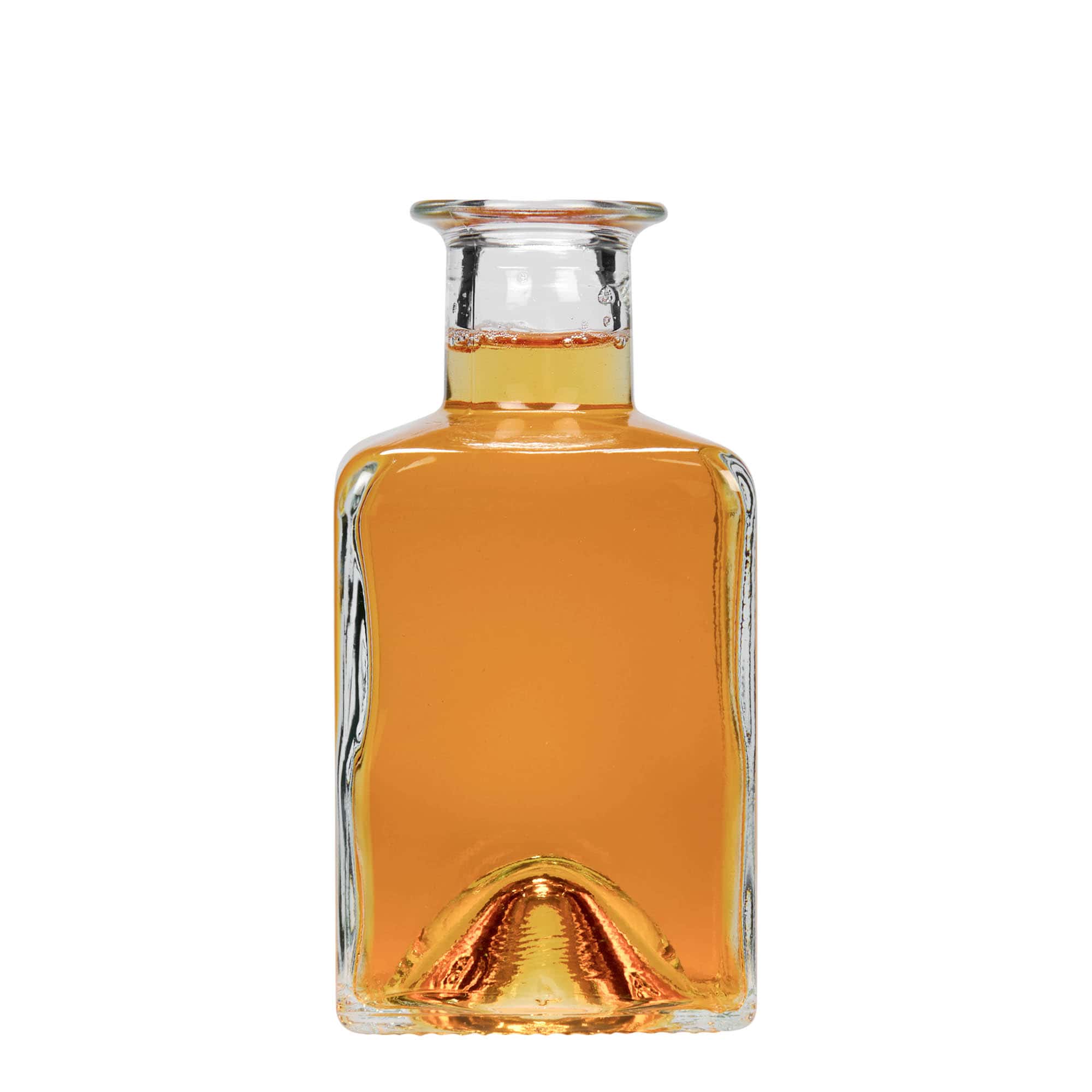 200 ml glassflaske 'Kubica', firkantet, åpning: kork