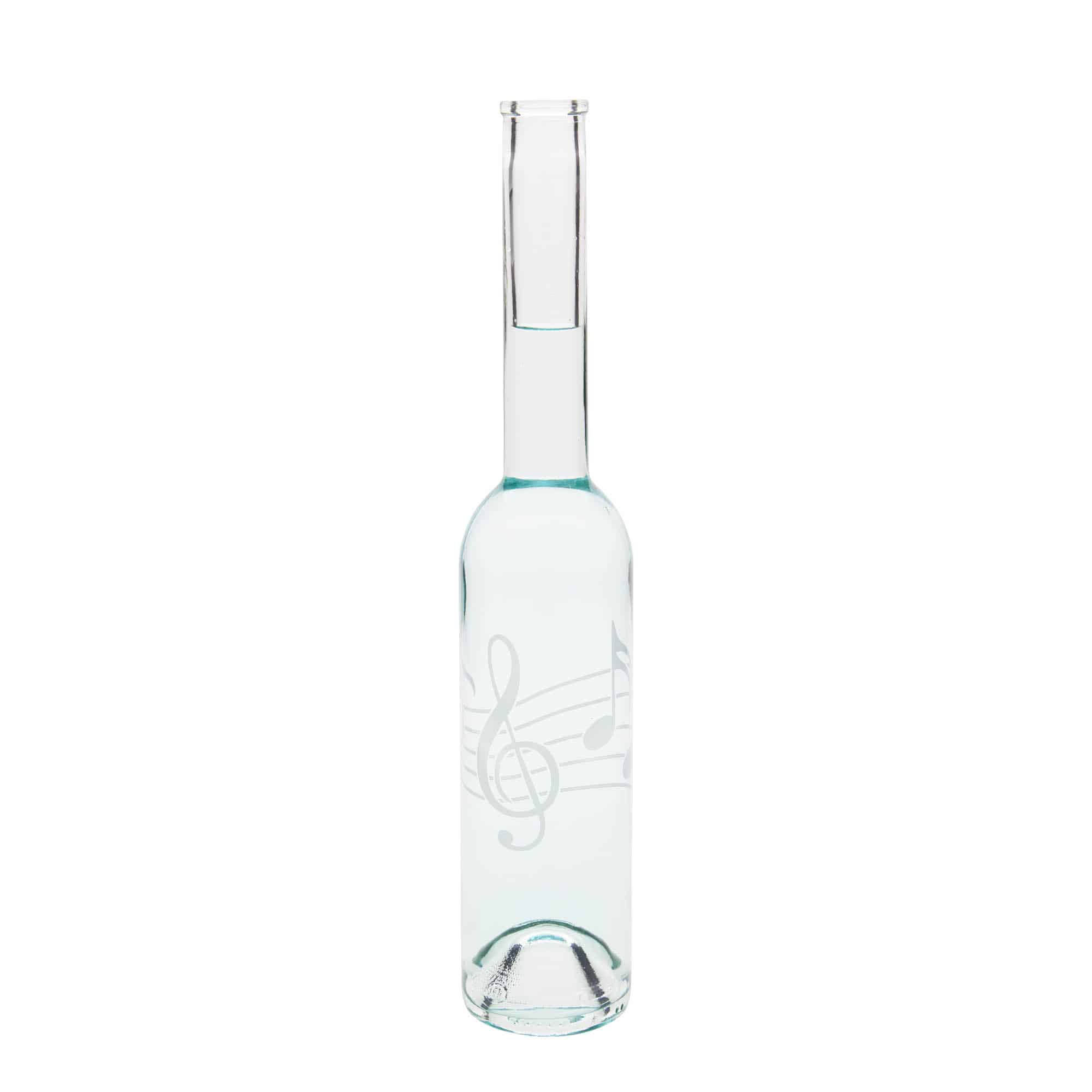 350 ml glassflaske "Opera", motiv: Musikknoter, åpning: Kork