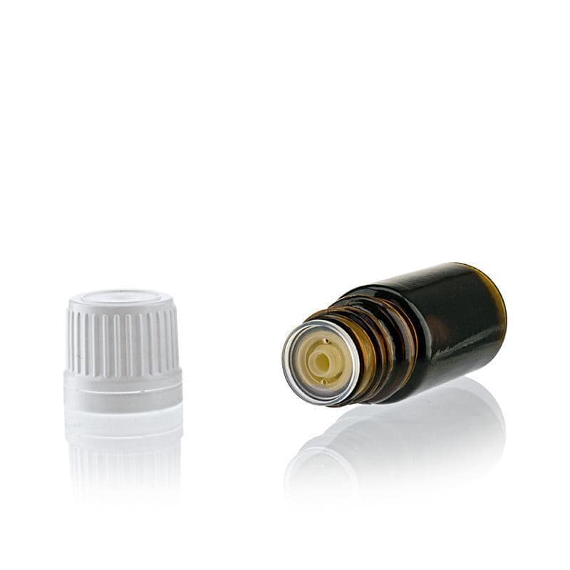 5 ml medisinflaske, glass, brun, åpning: DIN 18