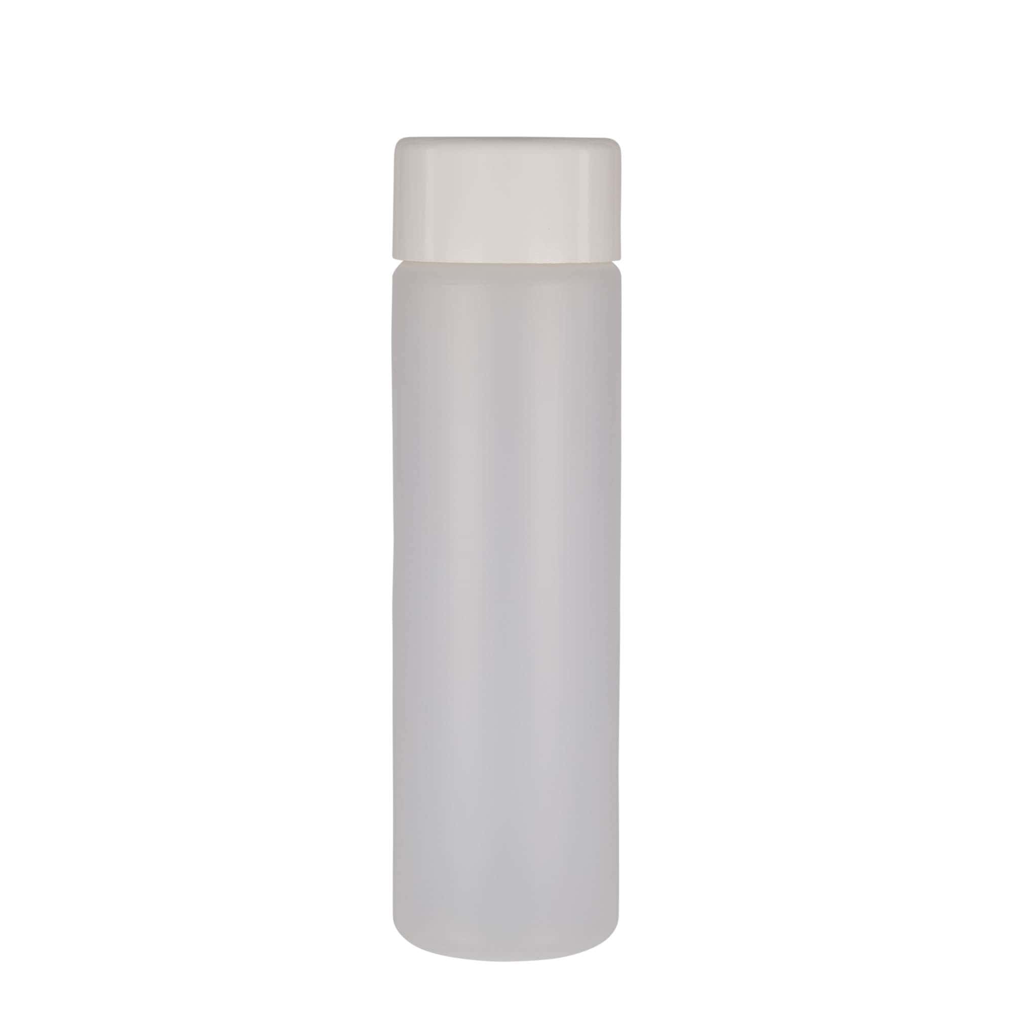500 ml rundflaske, PE-plast, natur, åpning: Skrulokk