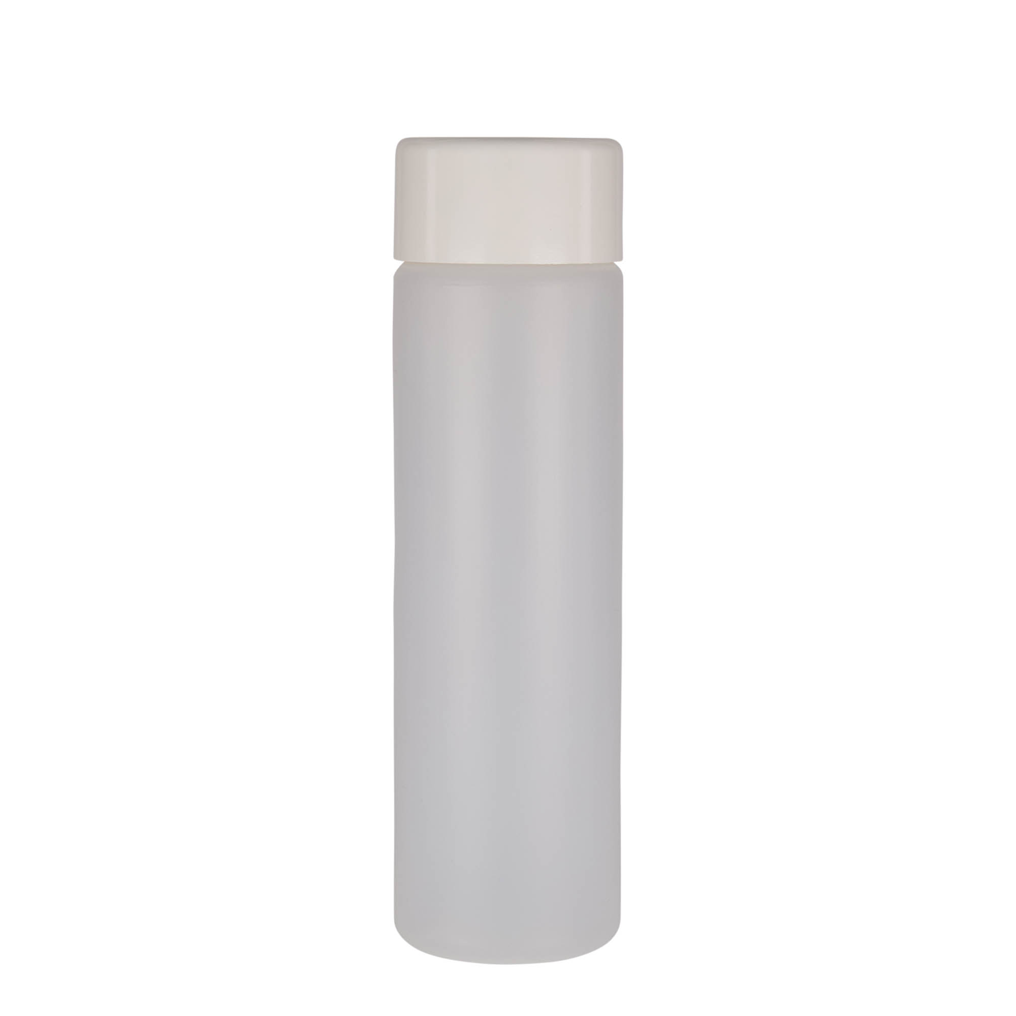 500 ml rund flaske, PE-plast, natur, åpning: skrukork