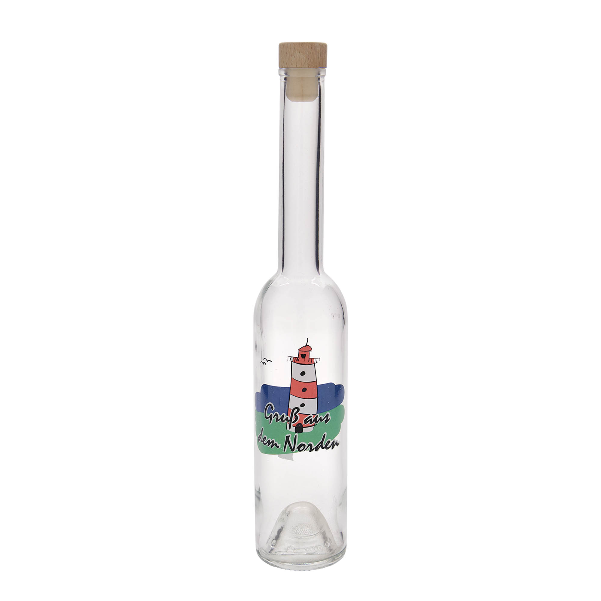 350 ml glassflaske 'Opera', motiv: Norden, åpning: kork