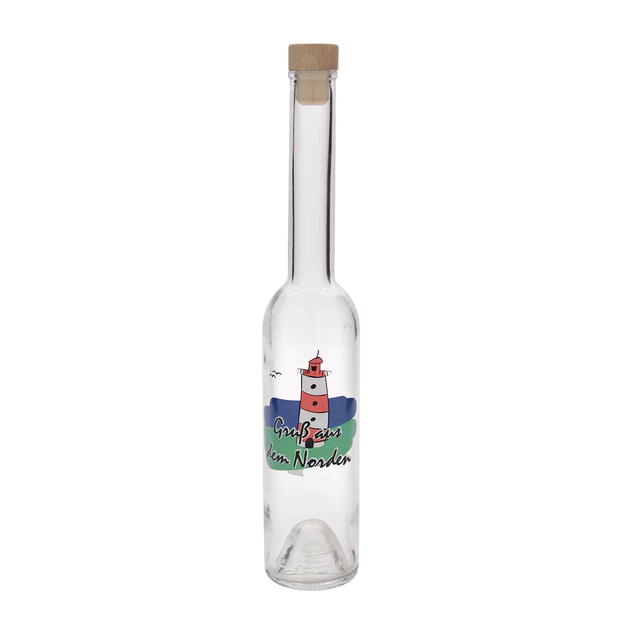 350 ml glassflaske 'Opera', motiv: Norden, åpning: kork