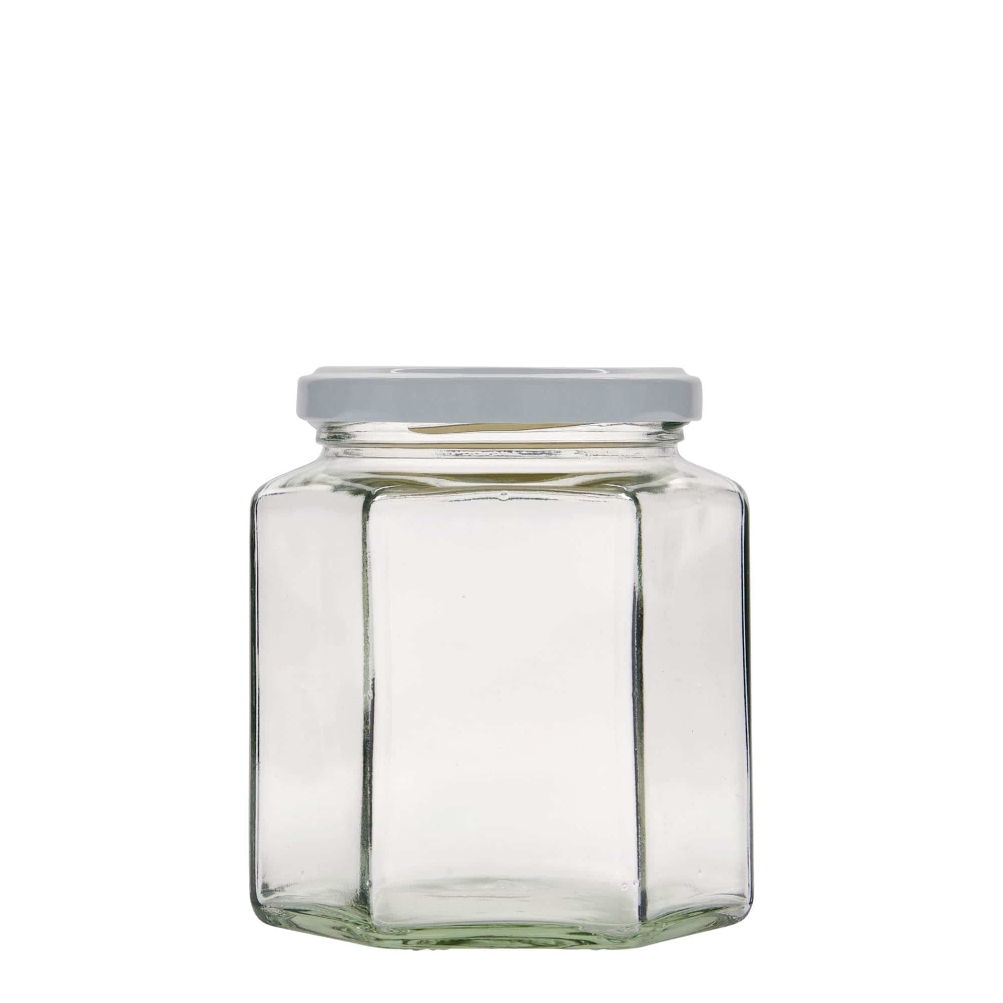 390 ml sekskantglass, åpning: Twist-Off (TO 70)