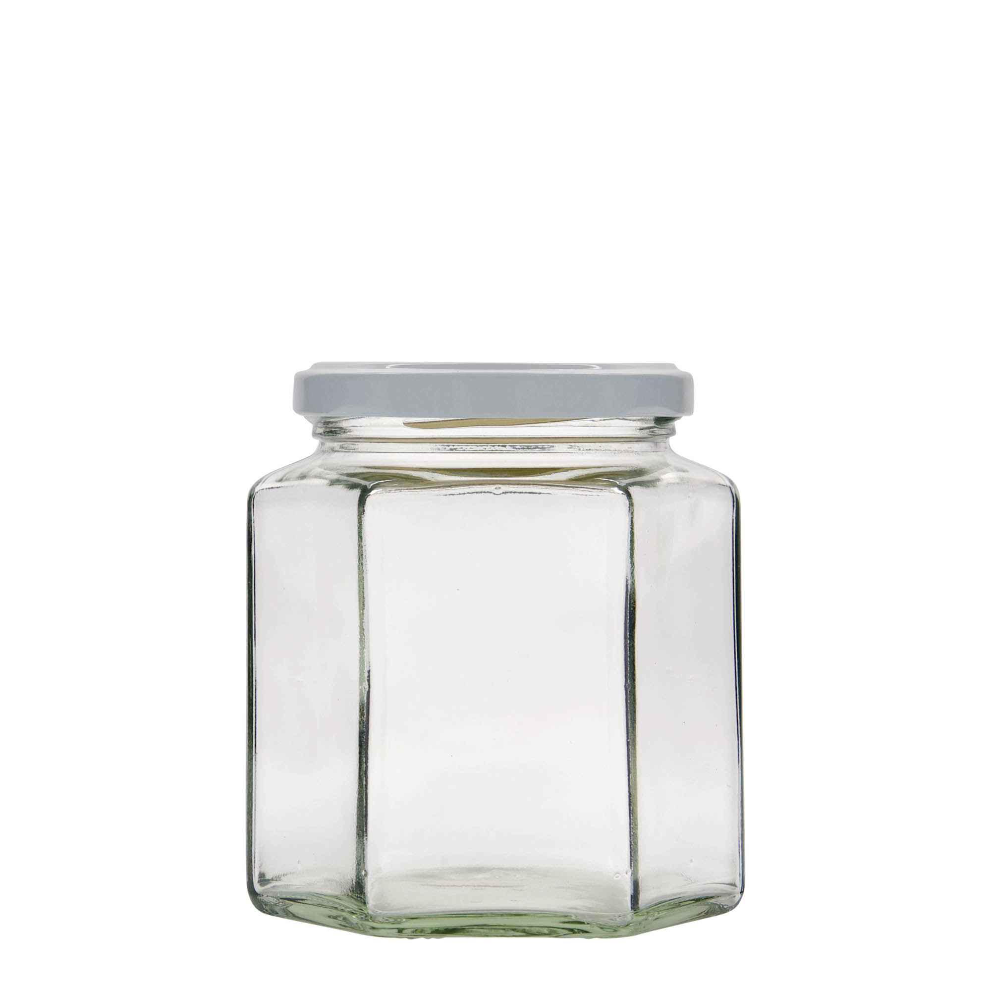 390 ml sekskantglass, åpning: Twist-Off (TO 70) 390 ml sekskantglass, åpning: Twist-Off (TO 70)