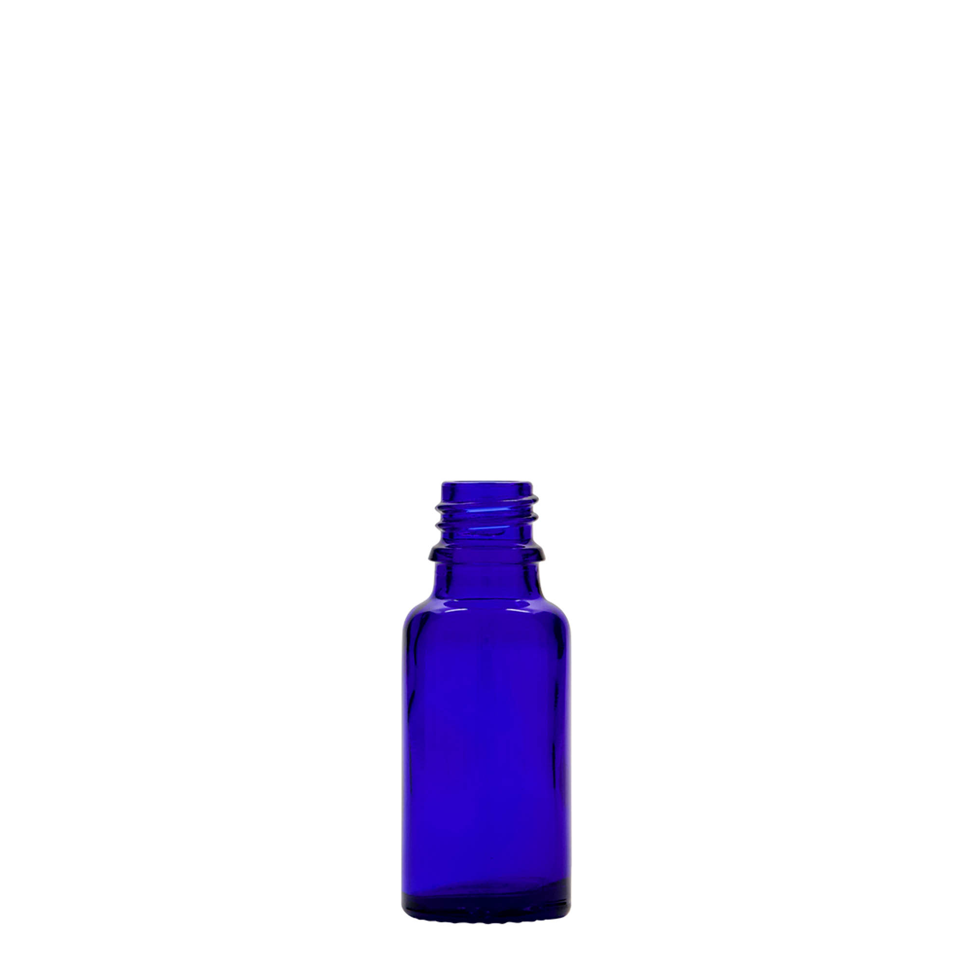20 ml medisinflaske, glass, kongeblå, åpning: DIN 18 20 ml medisinflaske, glass, kongeblå, åpning: DIN 18