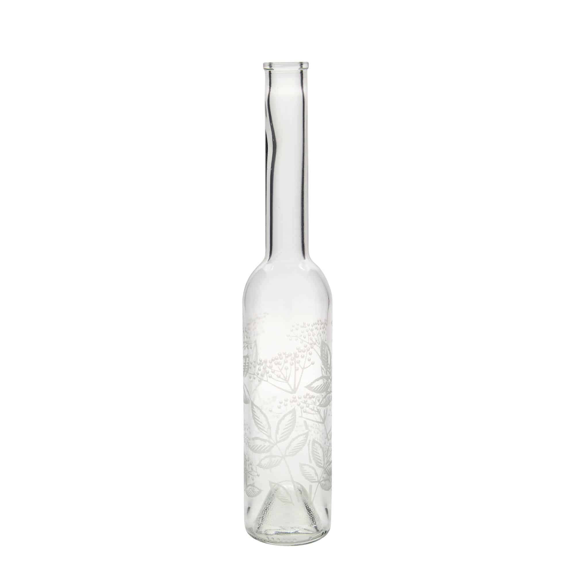 350 ml glassflaske "Opera", motiv: Hylleblomst, åpning: Kork 350 ml glassflaske "Opera", motiv: Hylleblomst, åpning: Kork
