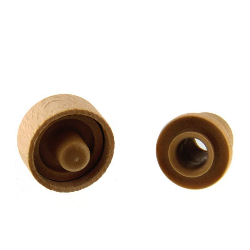 Håndtappingskork med doseringsåpning 19 mm, tre/plast, beige, for åpning: kork Håndtappingskork med doseringsåpning 19 mm, tre/plast, beige, for åpning: kork