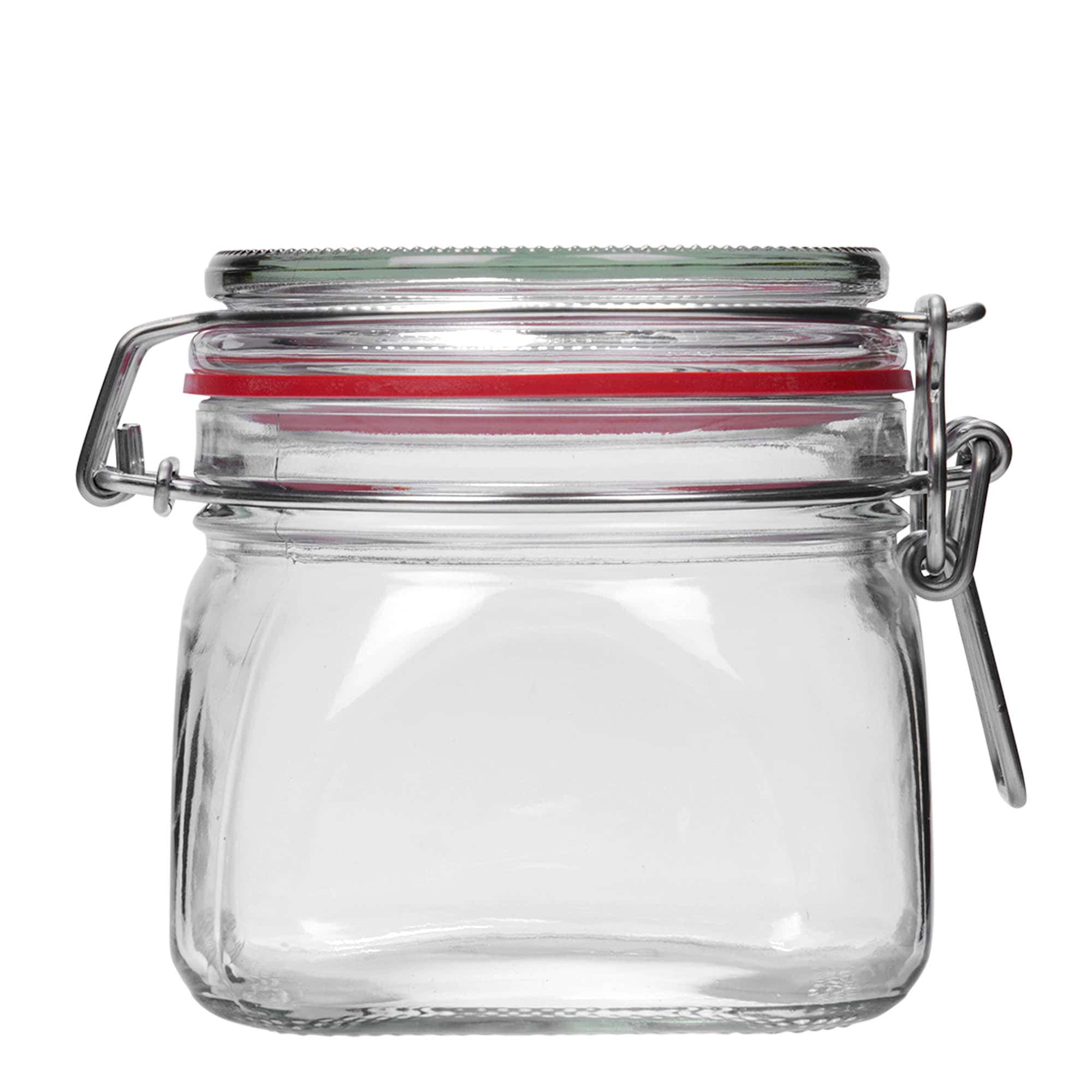 550 ml bøyleglass, kvadratisk, åpning: Bøylelokk 550 ml bøyleglass, kvadratisk, åpning: Bøylelokk