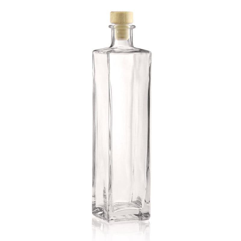 500 ml glassflaske "Rafaello", kvadratisk, åpning: Kork